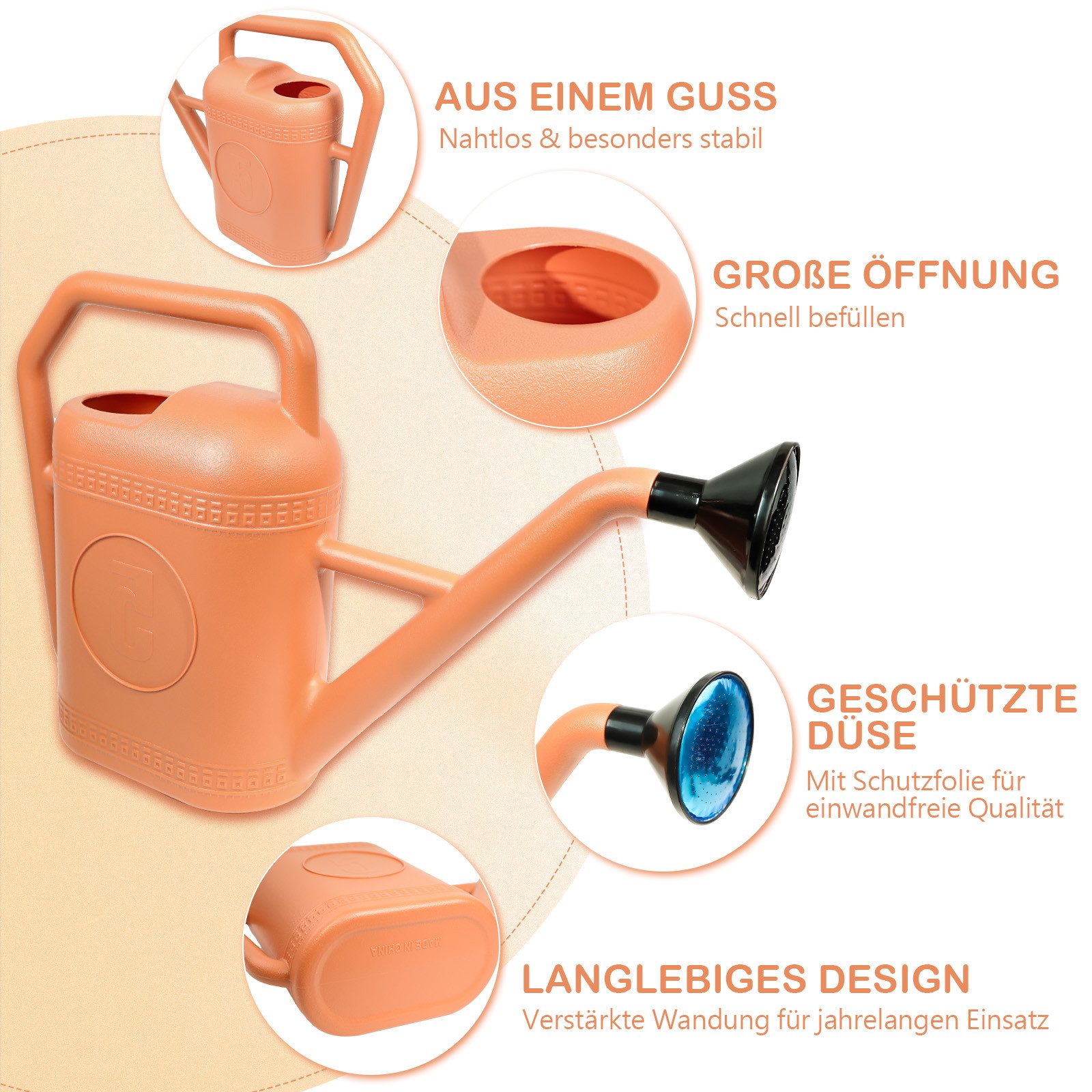M&W DAS DESIGN Gießkanne Gießkanne Giesskanne Gießkannen Watering Can Für Zimmerpflanzen Garten