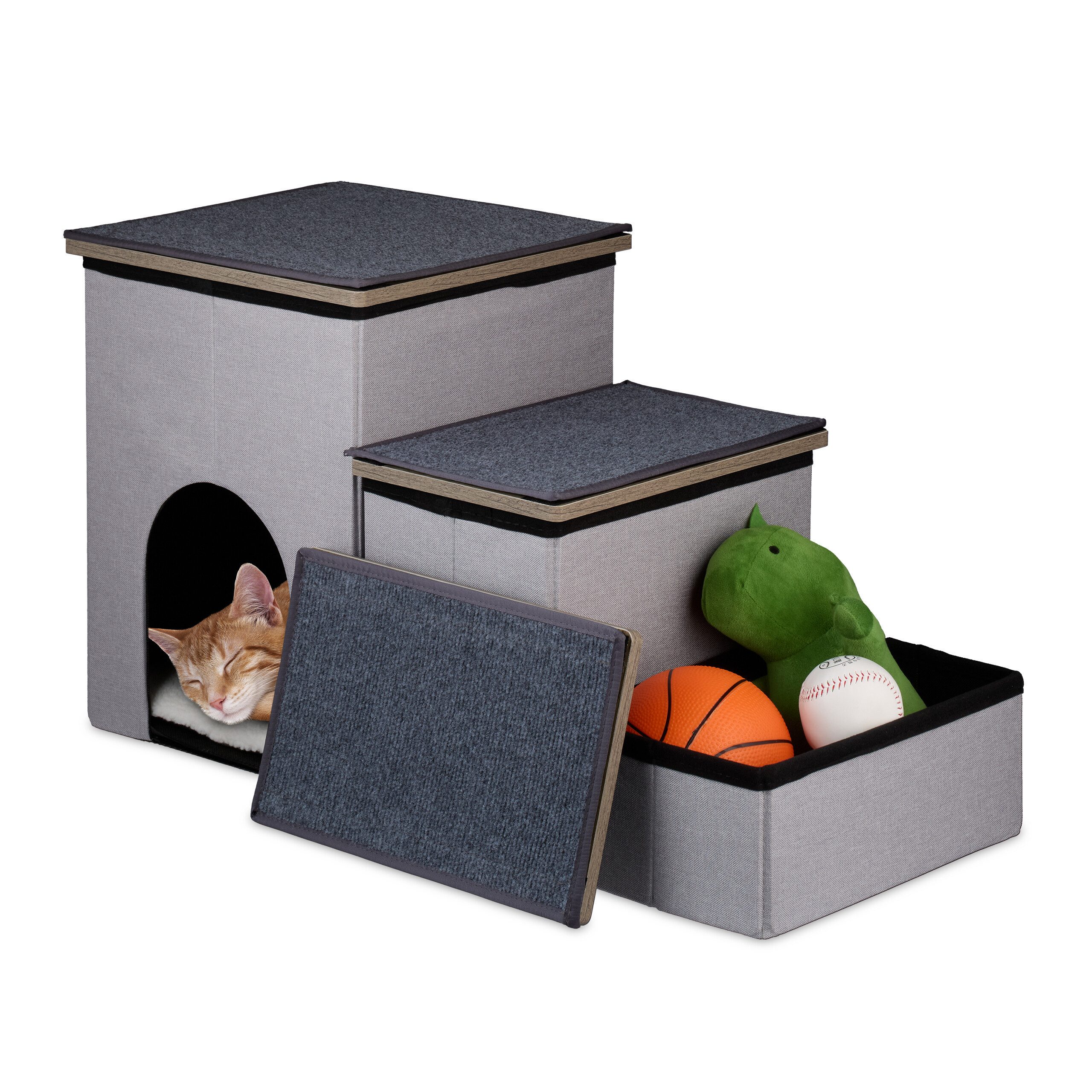 relaxdays Haustiertreppe Hundetreppe 3 Stufen mit günstig online kaufen