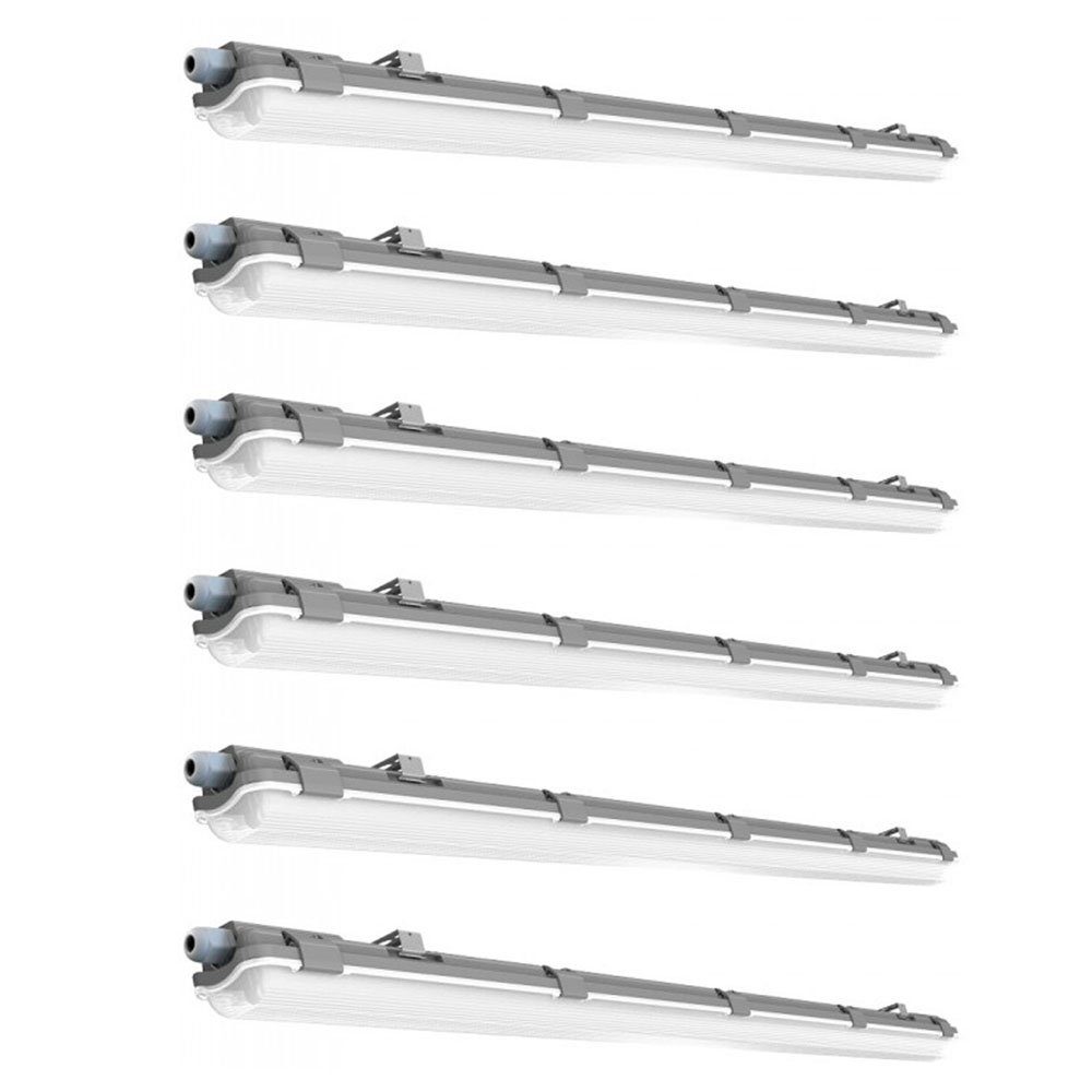 etc-shop Deckenleuchte, Leuchtmittel inklusive, Neutralweiß, LED Feuchtraumlampe 127,5 cm Werkstattleuchte neutralweiß LED