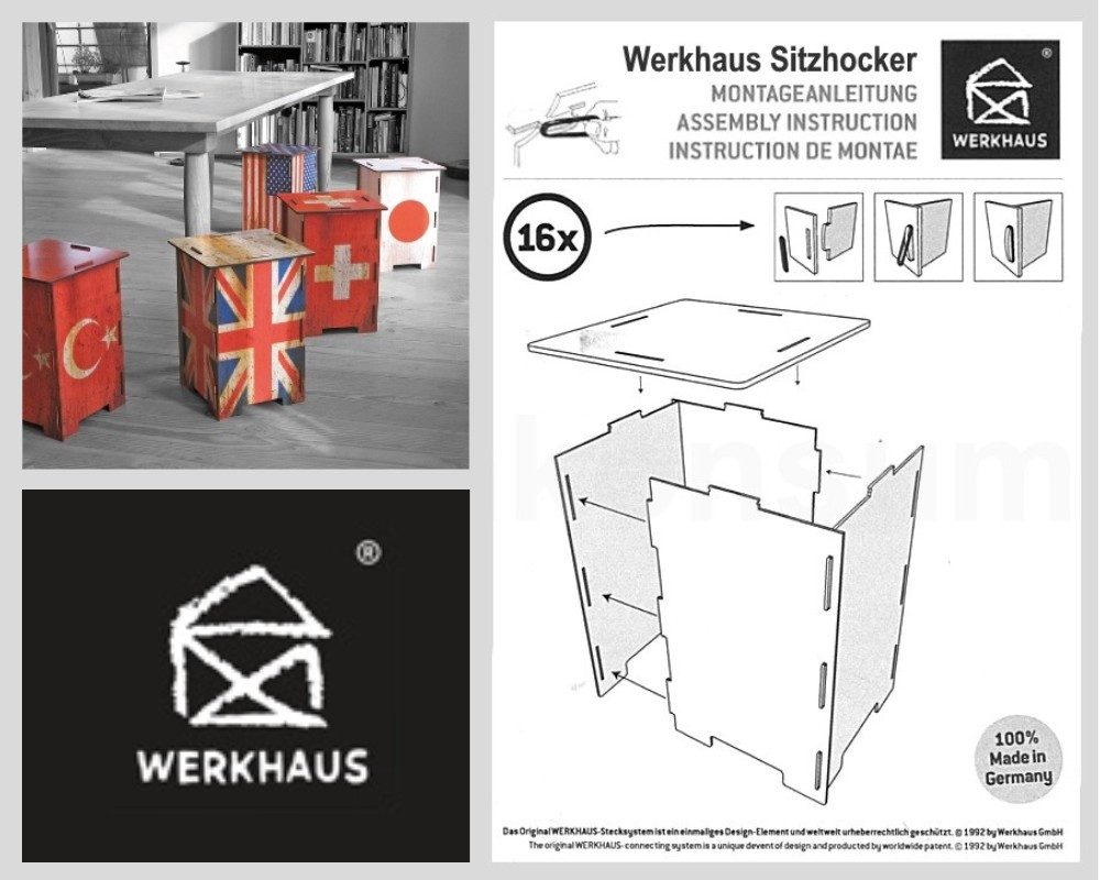 WERKHAUS® Hocker Werkhaus Photohocker SH8240 alte günstig online kaufen