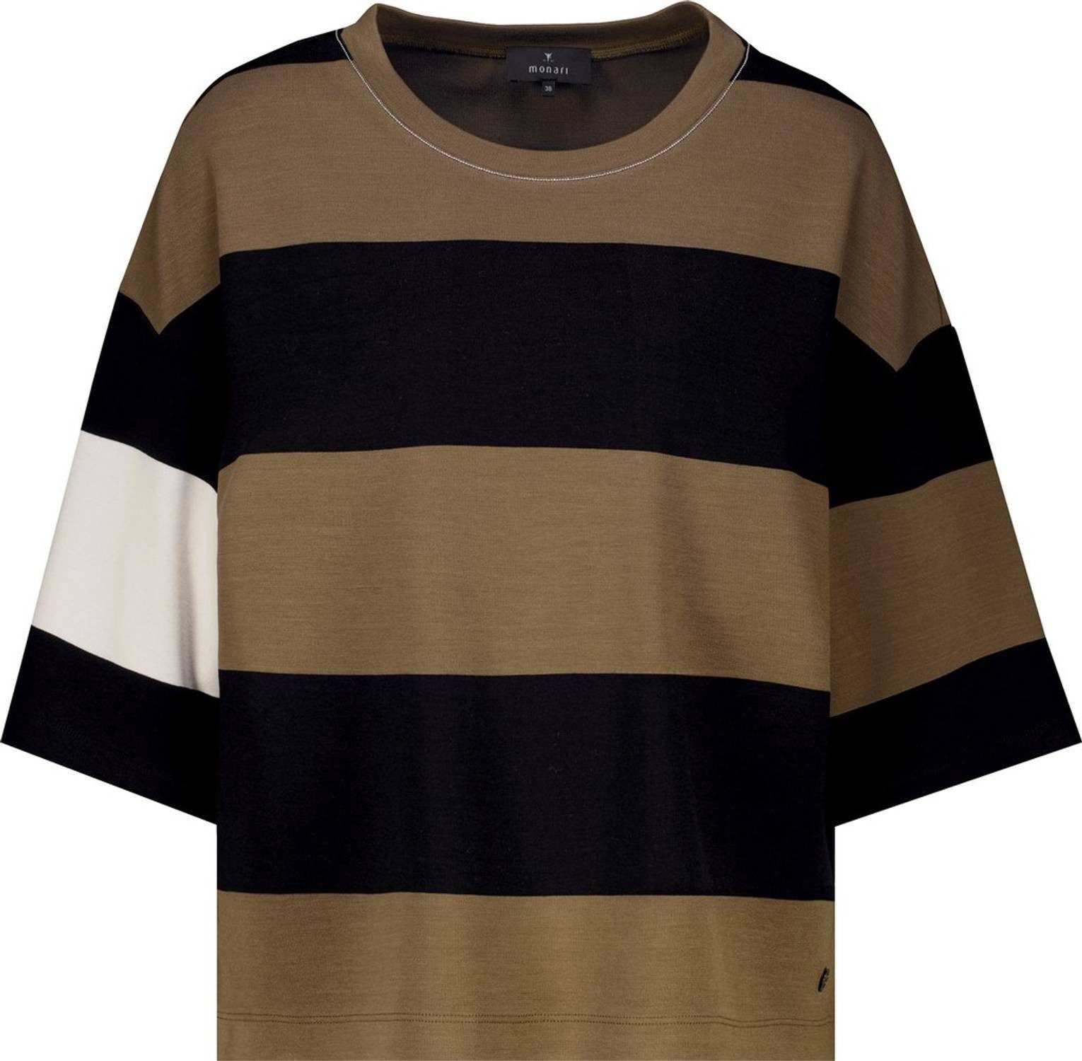 Monari T-Shirt 809772 mit Schmuckdetail und einem Colorblockdesign