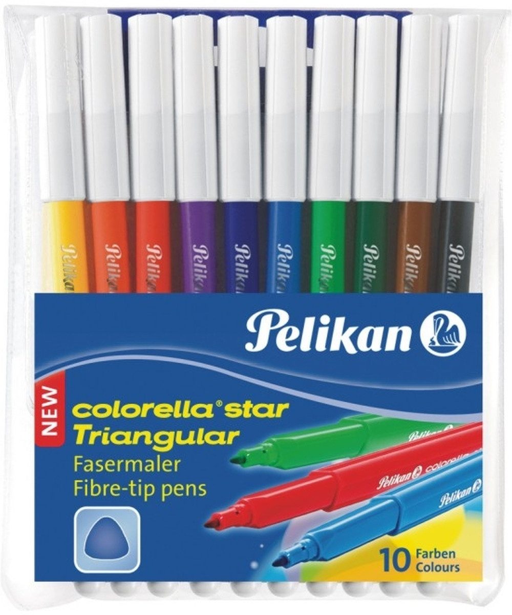 Pelikan Filzstift Fasermaler Colorella Star Triangular C303/10 10 Farben