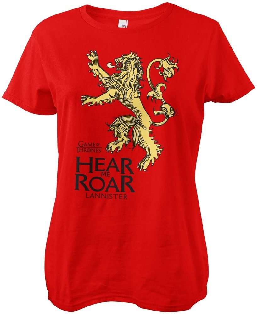 Game of Thrones T-Shirt LannisterHear Me Roar Girly Tee
