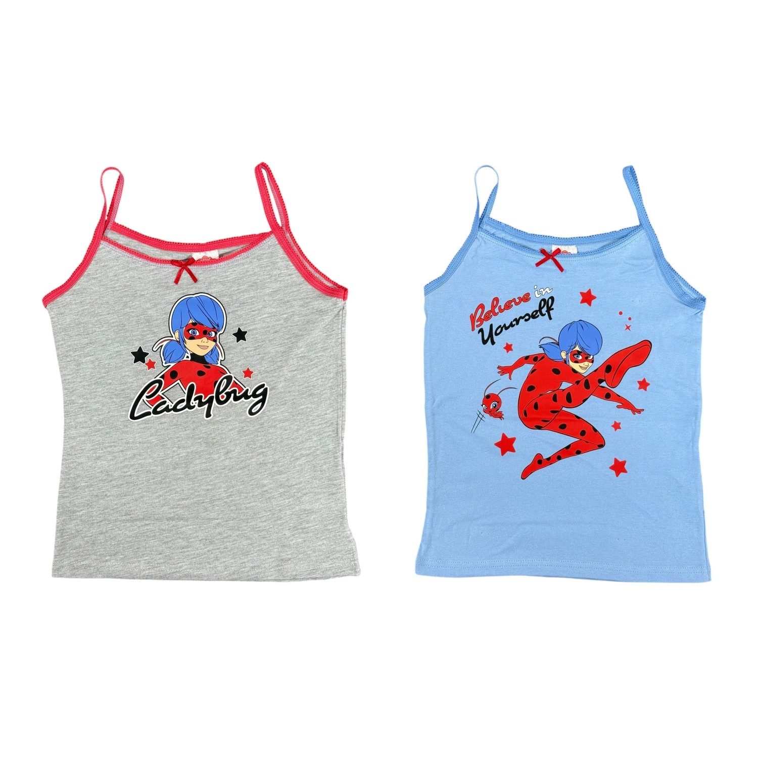 Lady Bug Unterhemd 2er Pack Kinder Tank Top Unterhemd Spaghettiträger Mädchen Gr. 134/1