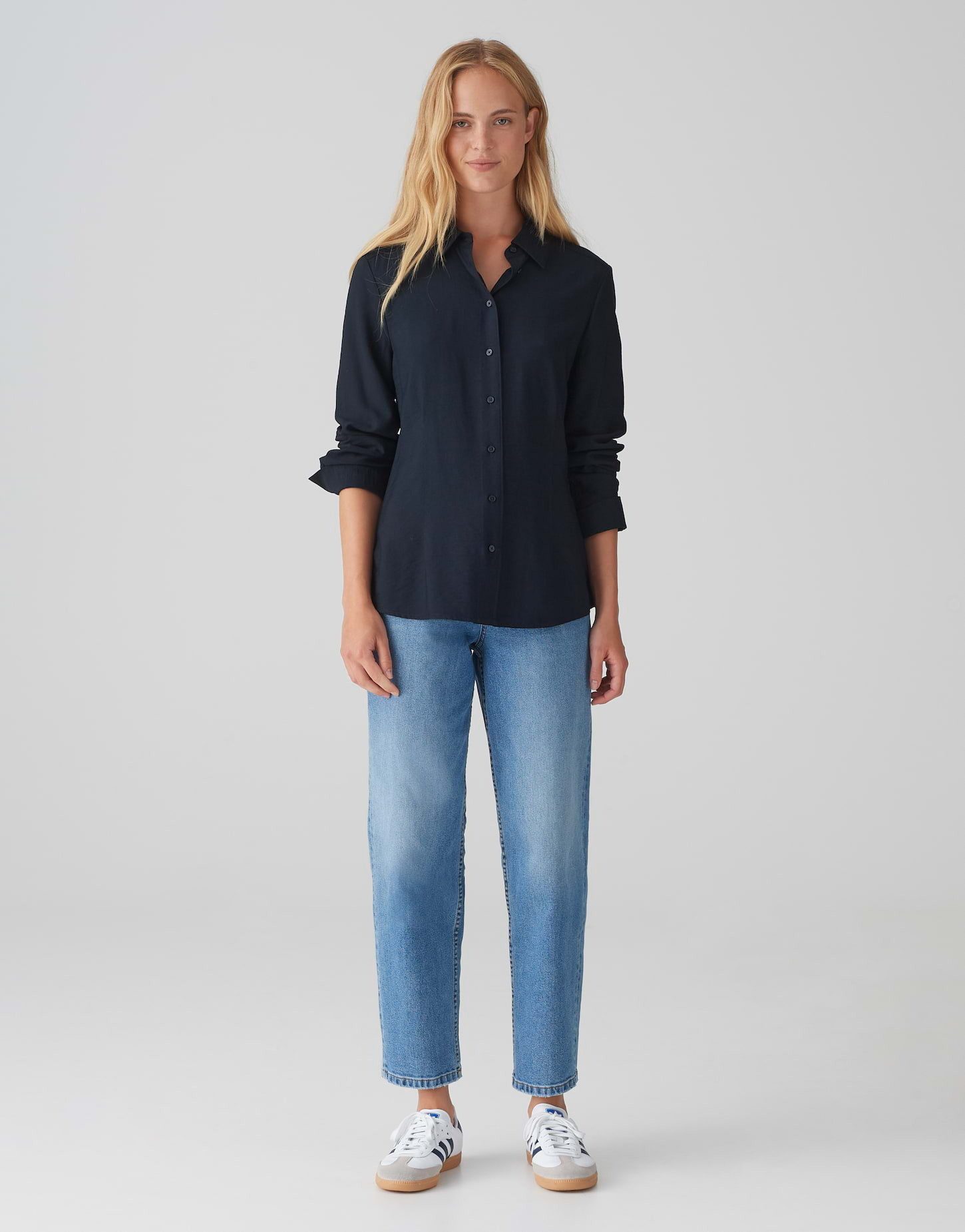 OPUS Hemdbluse Hemdbluse FANITA Slim aus Viskose Mix