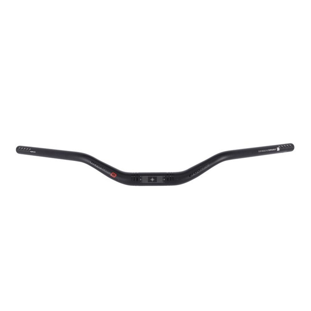Ergotec Fahrradlenker Lenkerb. Riser Bar 50 Comf.31,8 Alu,Ø31,8mm,720mm, sw/sandg.25°/+5°