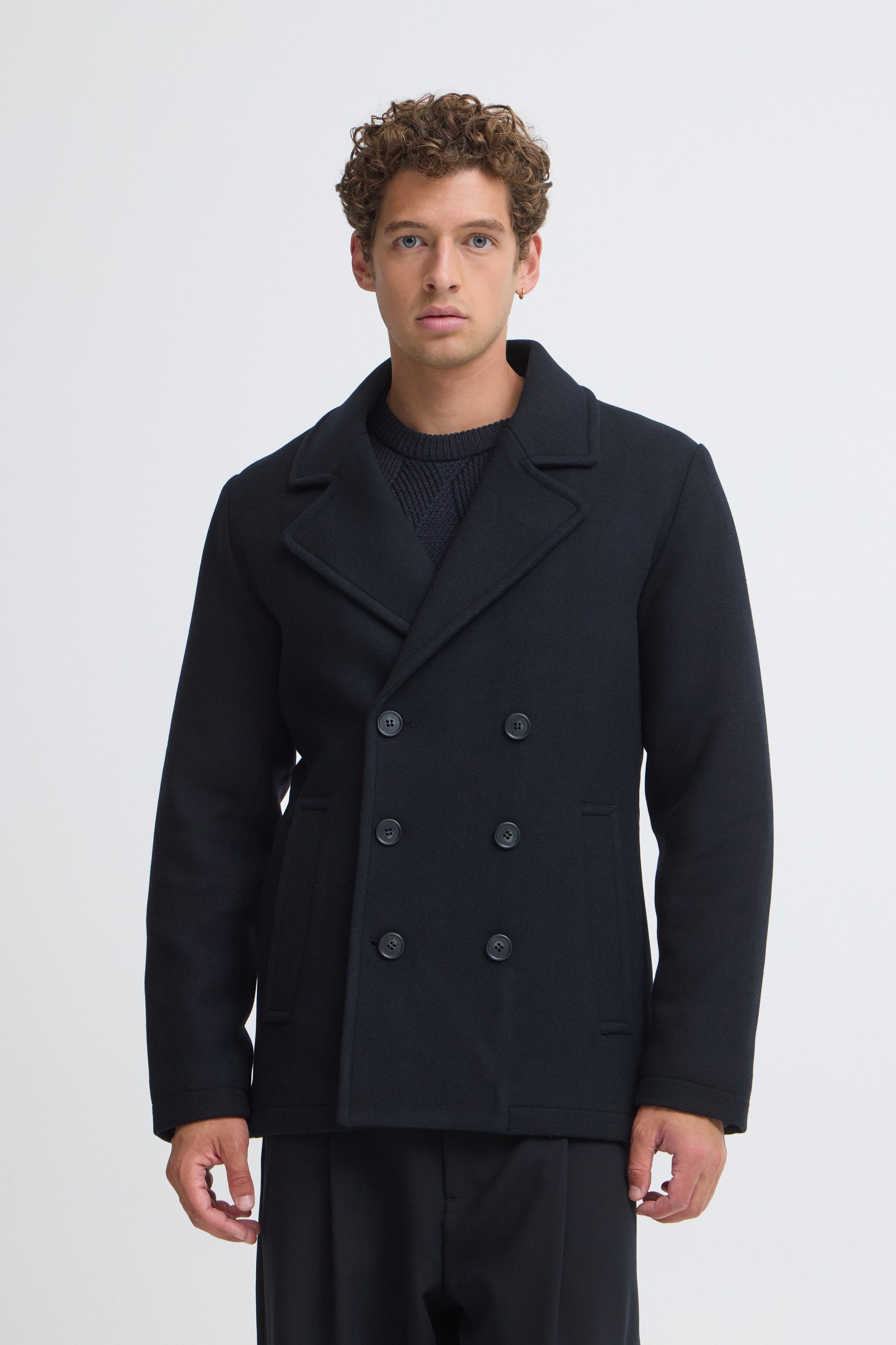Casual Friday Wolljacke CFMets Schicke Wolljacke mit doppelter Knopfleiste