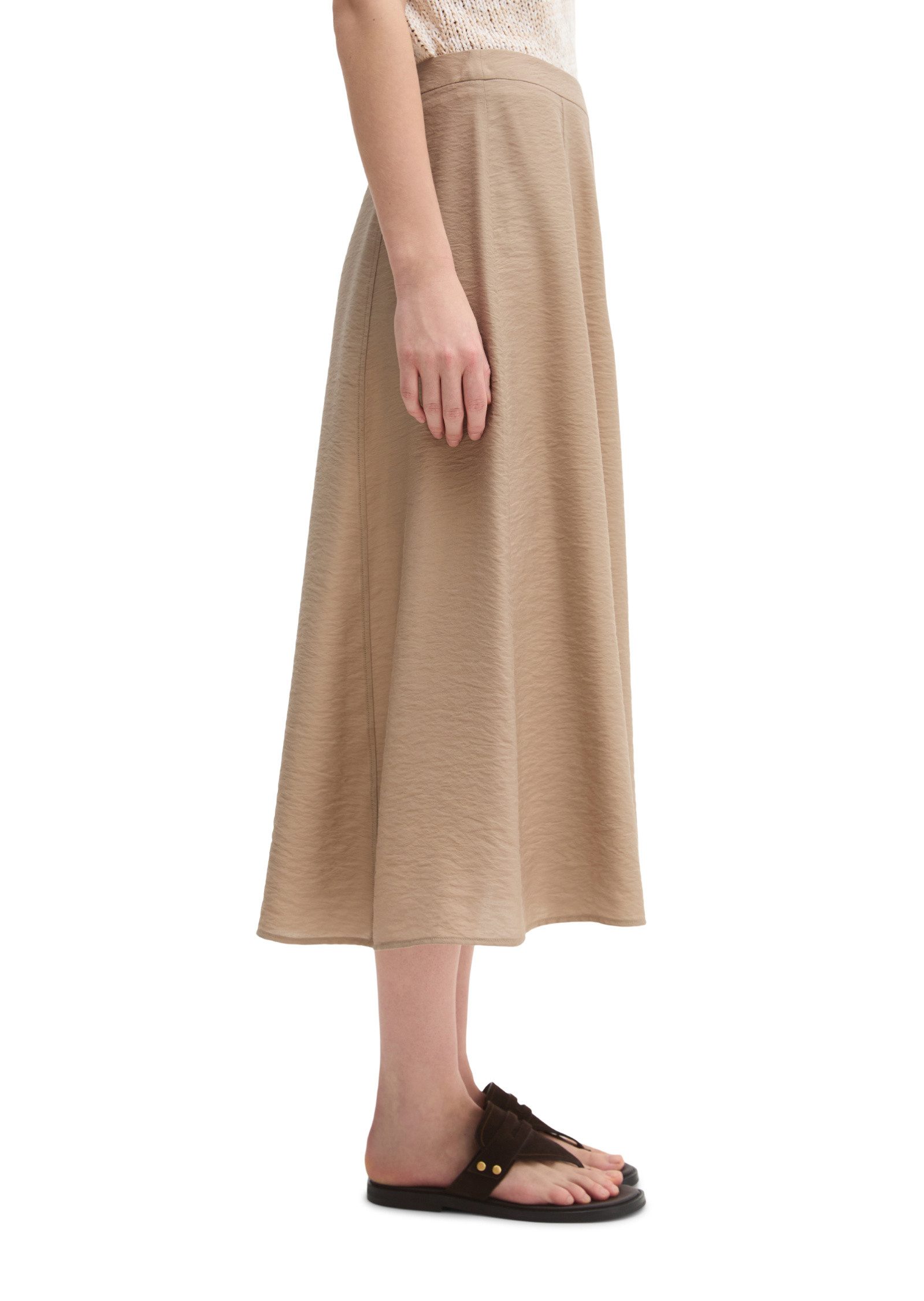 Marc O'Polo Webrock aus glänzendem Viskose-Mix günstig online kaufen