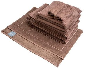 DESCAMPS Handtuch Set Handtuch & Waschlappen, Baumwolle, 2-tlg Set Handtuch & Waschlappen Kakao Cacao Braun