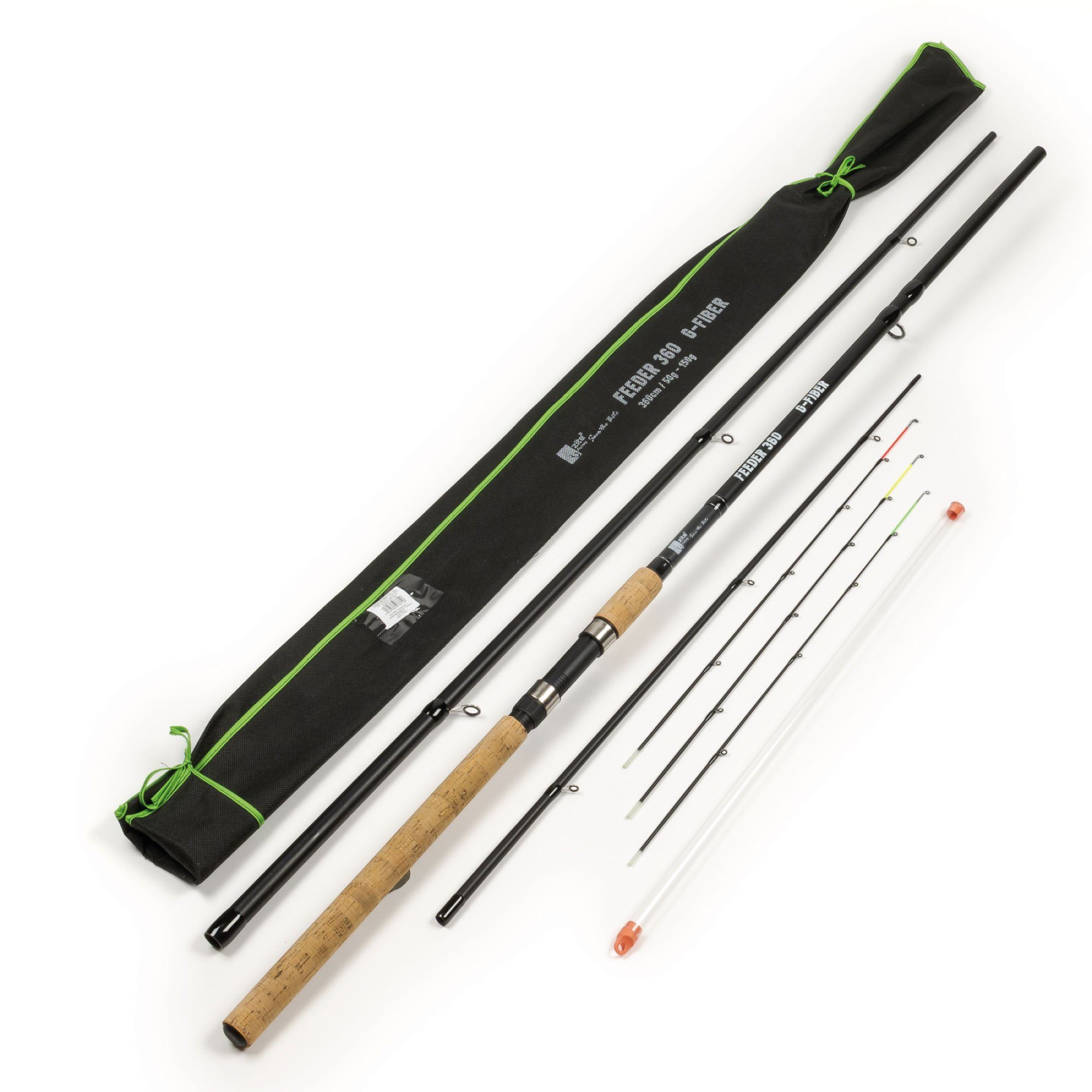 Zite Feederrute 3,60m 50-150g Wurfgewicht - Friedfisch Angelrute mit Wechselspitzen