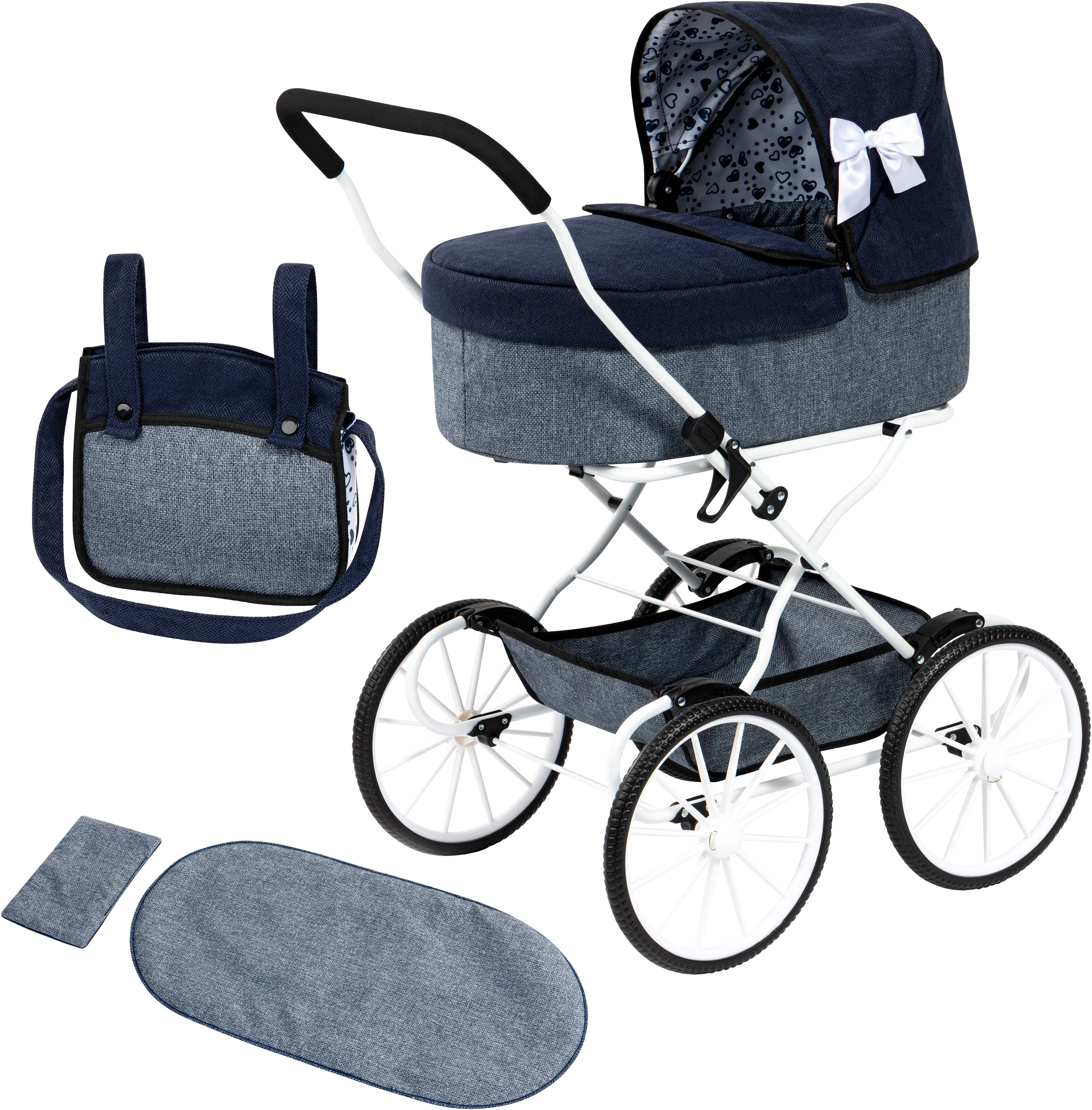 Bayer Puppenwagen nostalgisch, inklusive Umhängetasche günstig online kaufen