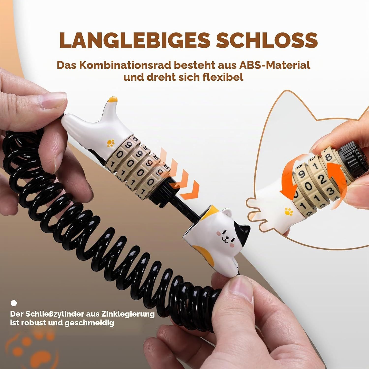ROCKBROS Kabelschloss Fahrradschloss mit Zahlencode 130cm Drahtseil für Kinder