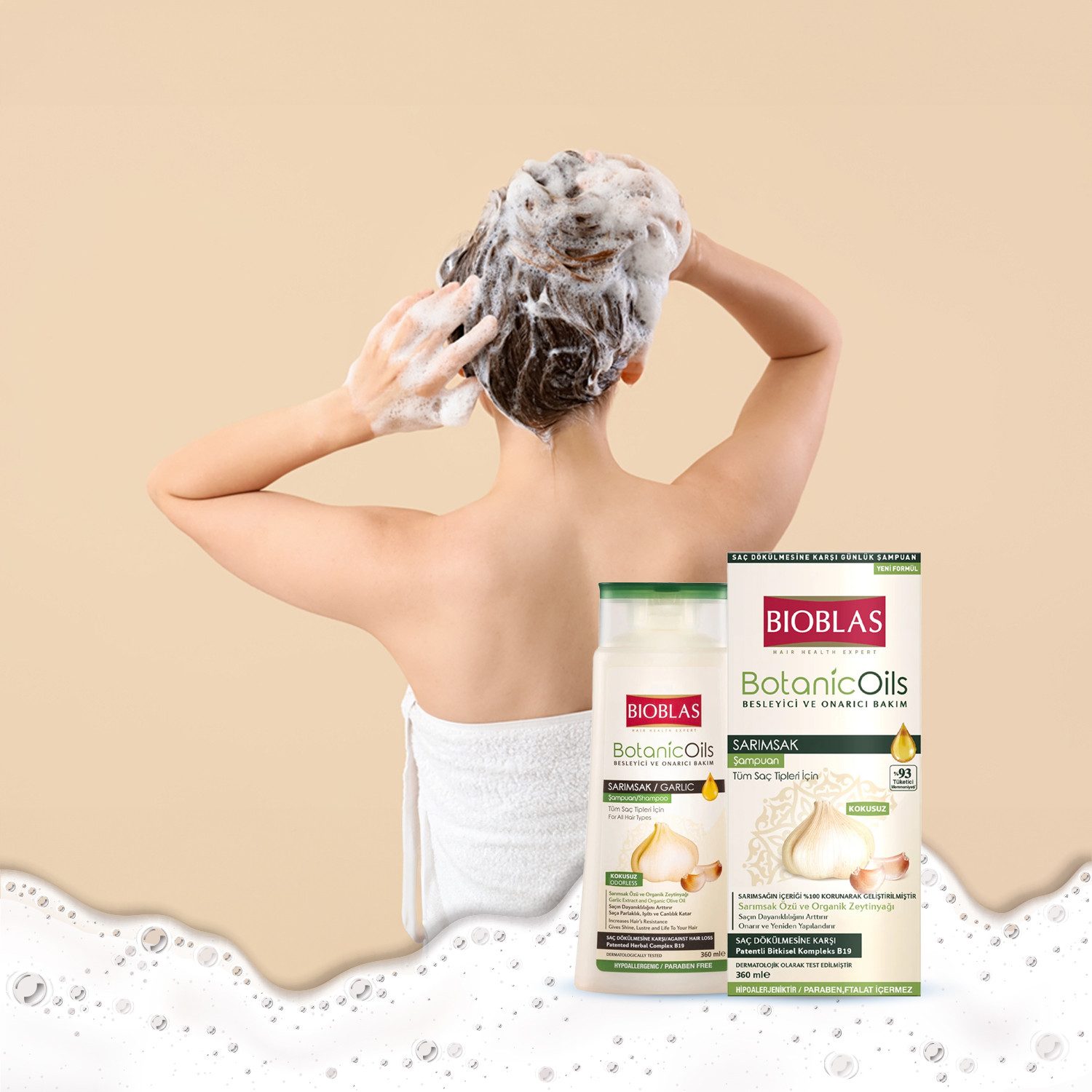 Bioblas Haarshampoo Bioblas Knoblauch-Shampoo geruchlos 360 ml – Haarshampoo, 1-tlg.