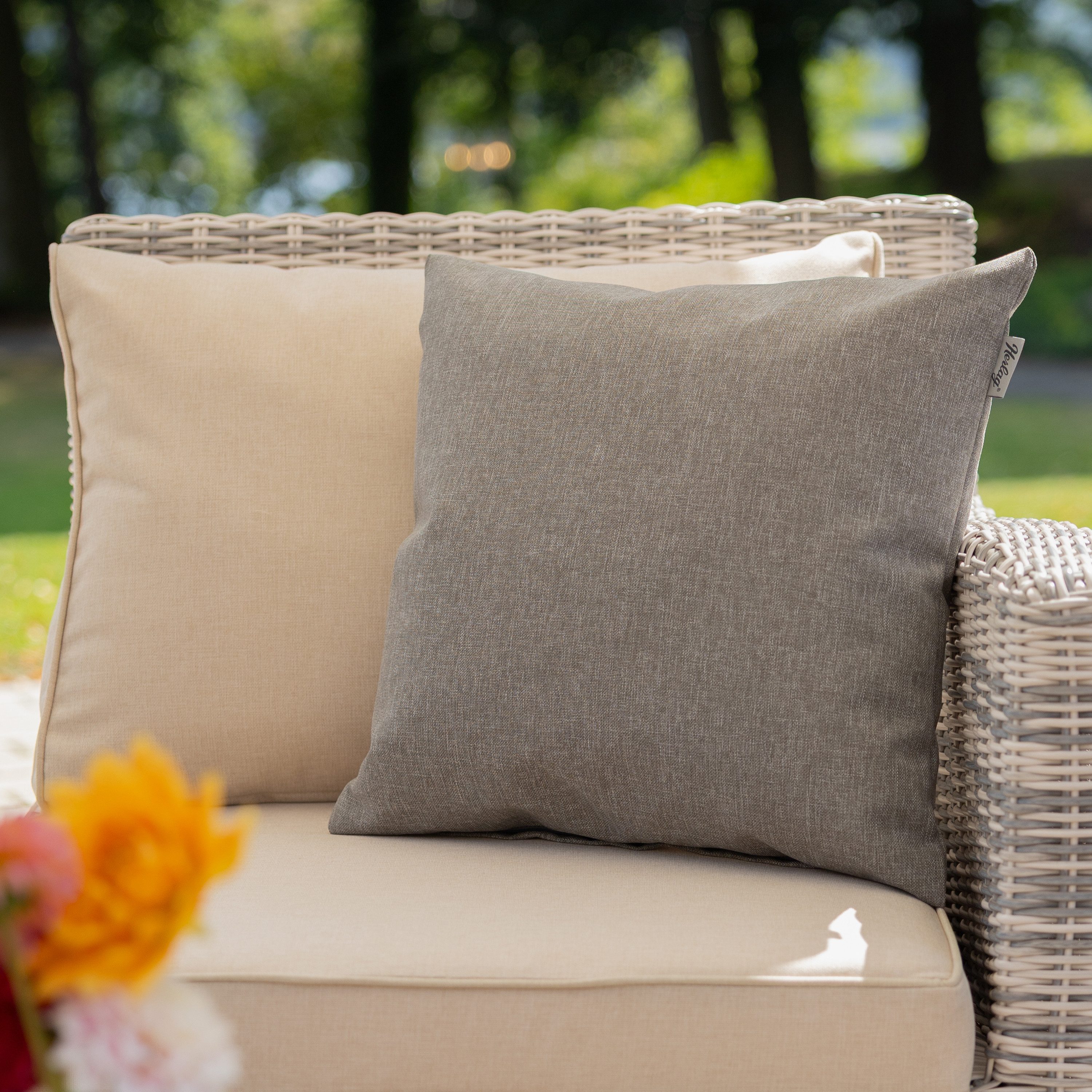 Herlag Dekokissen SUNNY Outdoor, Garten, Wetterfest, 40x40cm oder 50x50cm, 9 Farben, mit Innenkissen