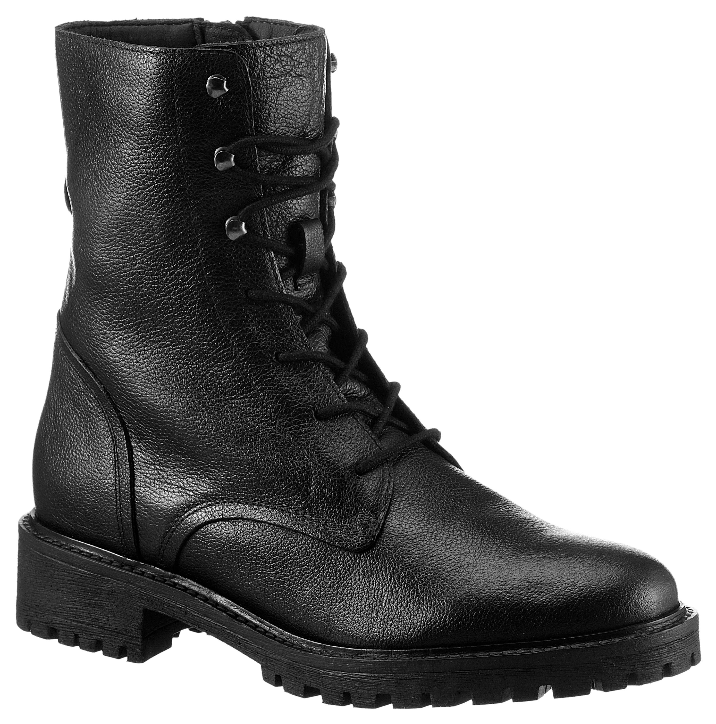 Geox D HOARA Schnürstiefelette, Blockabsatz, Schnürboots günstig online kaufen