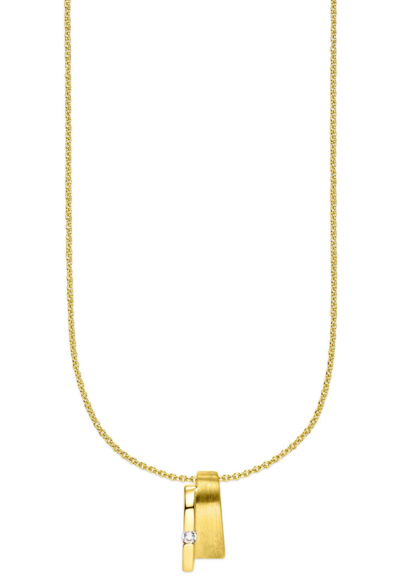 BRUNO BANANI Kette mit Anhänger Schmuck Geschenk Silber 925 Halsschmuck Halskette Ankerkette mit Zirkonia (synth) mehr