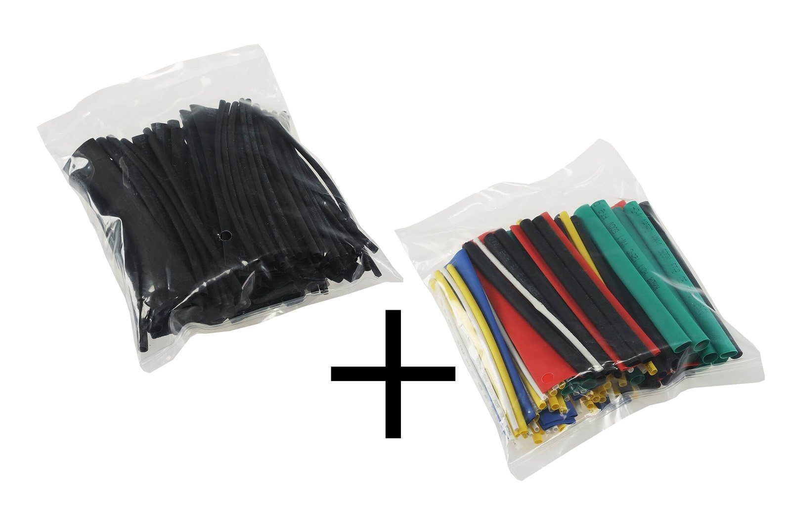 ChiliTec Wärmeschrumpfschlauch Schrumpfschlauch Sortiment 200 teilig lose schwarz bunt