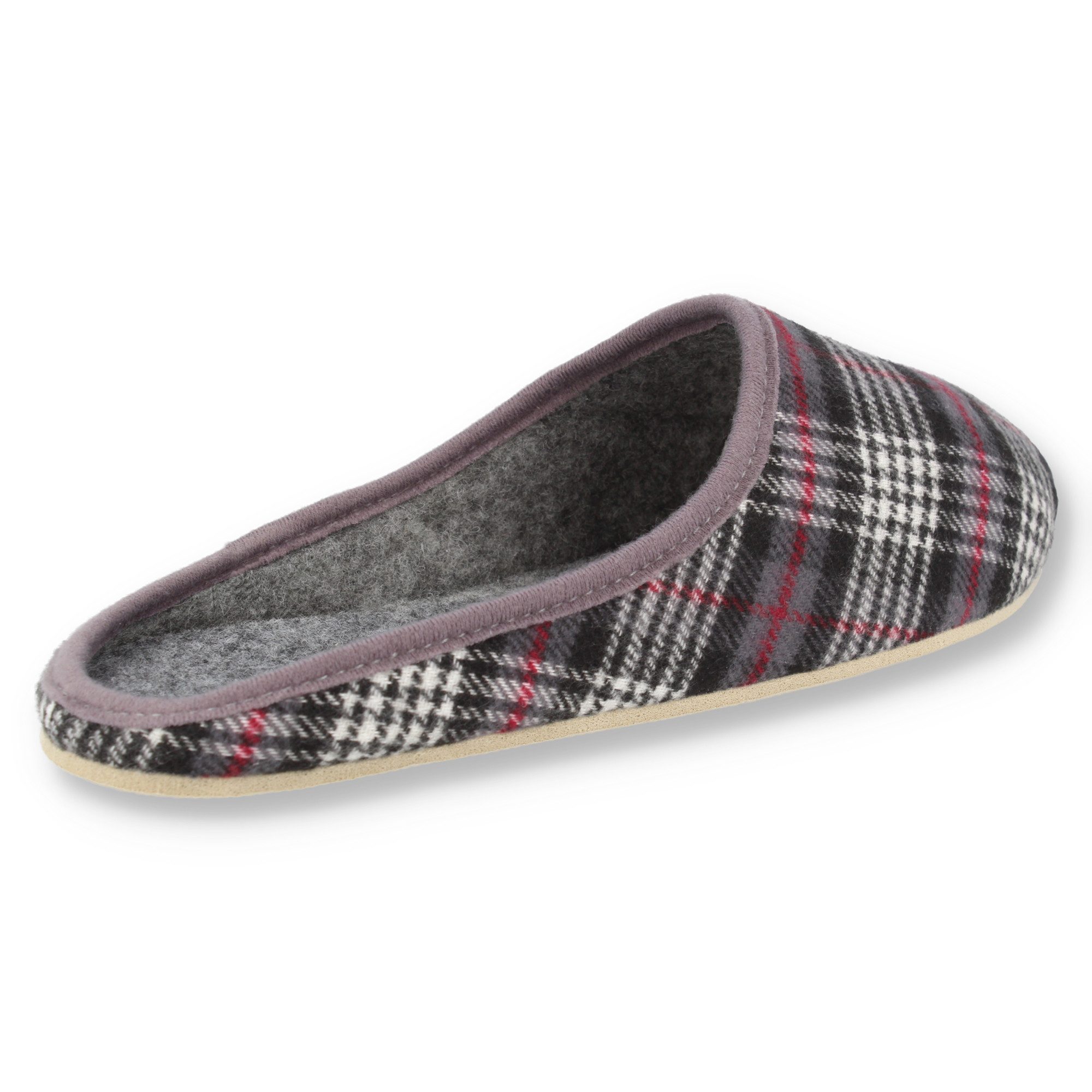 filsko Abisko kariert Damen Herren Kinder Hausschuh Filzpantoffeln, Leichtgewicht, Gästehausschuhe, Slip-On, Gummisohle