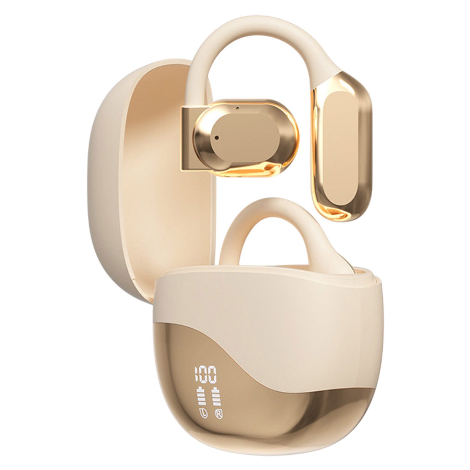 Refttenw ai Übersetzer Kopfhörer Kabellos Bluetooth EchtzeitüBersetzung Bluetooth-Kopfhörer (Unterstützung für 114 Sprachen für Travel Business Learning)