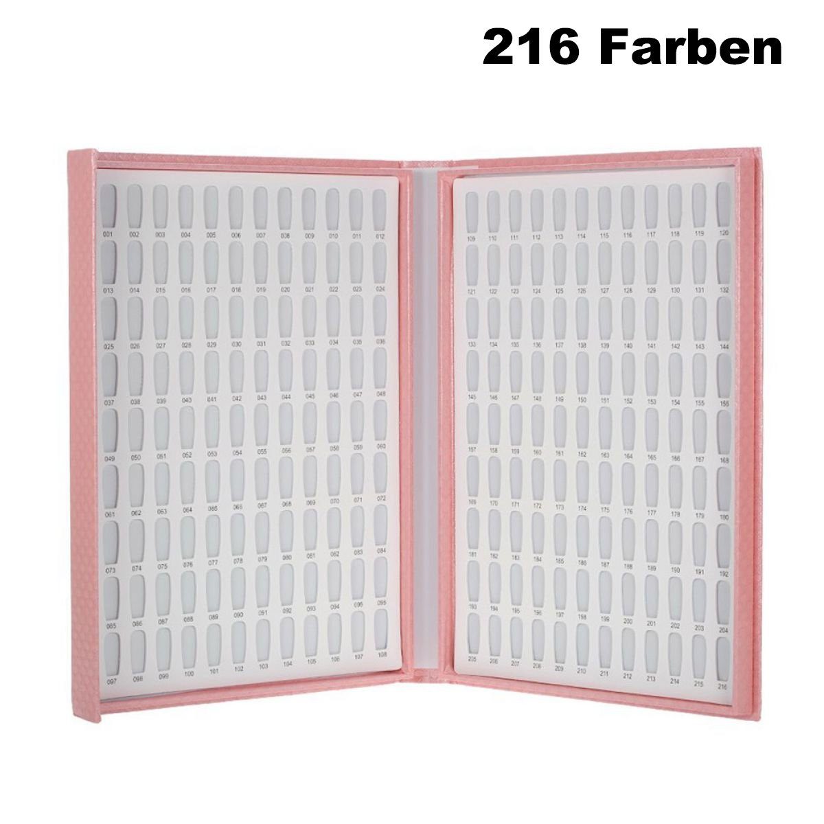 Farben Zubehör Nagel-Display-Buch,216 Juoungle Nagel-Farbkarte,Nagelbuch Nageldesign