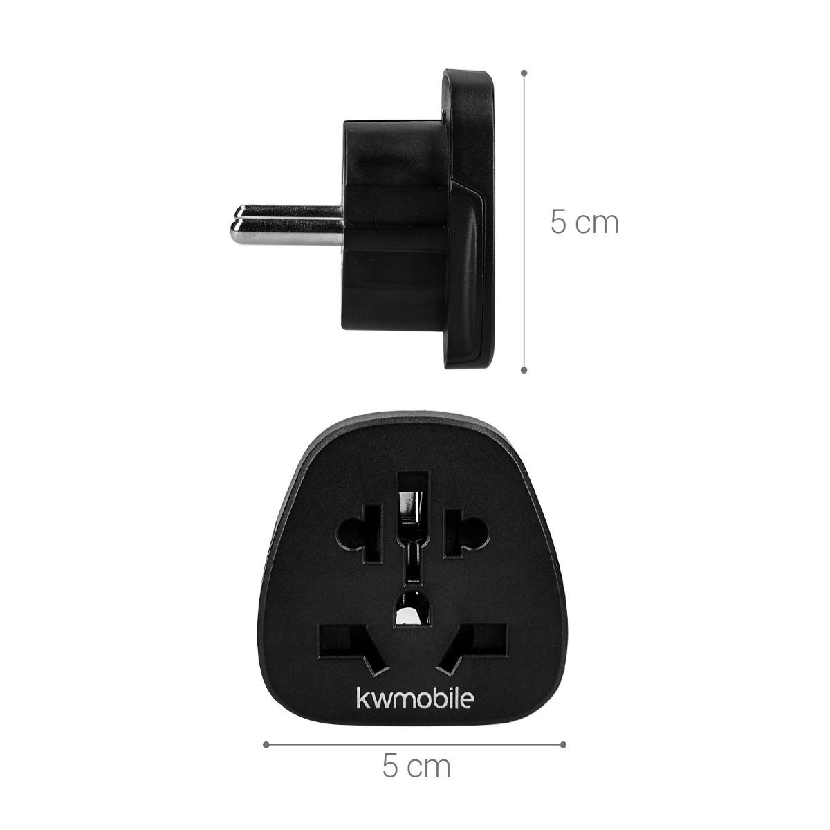 kwmobile 2x UK auf DE Schuko Reiseadapter - Typ F für Typ G Stecker Adapter, 5.20 cm