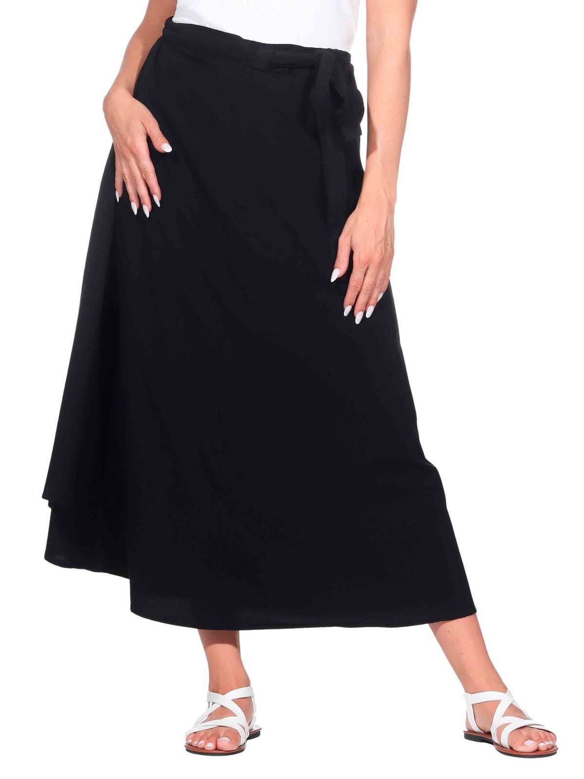 KUNST UND MAGIE Wickelrock Langer Wickelrock Baumwolle für Damen – Sommerrock Boho Rock Nepal