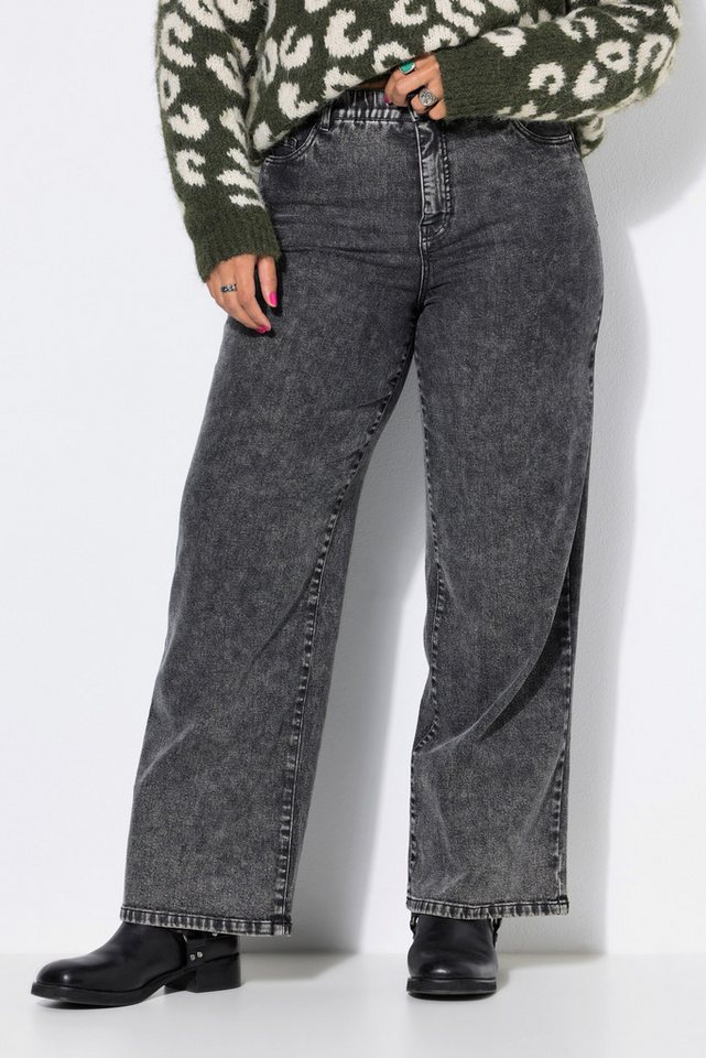 Studio Untold 5-Pocket-Jeans Jeans Wide Legs Snow Wash 5-Pocket