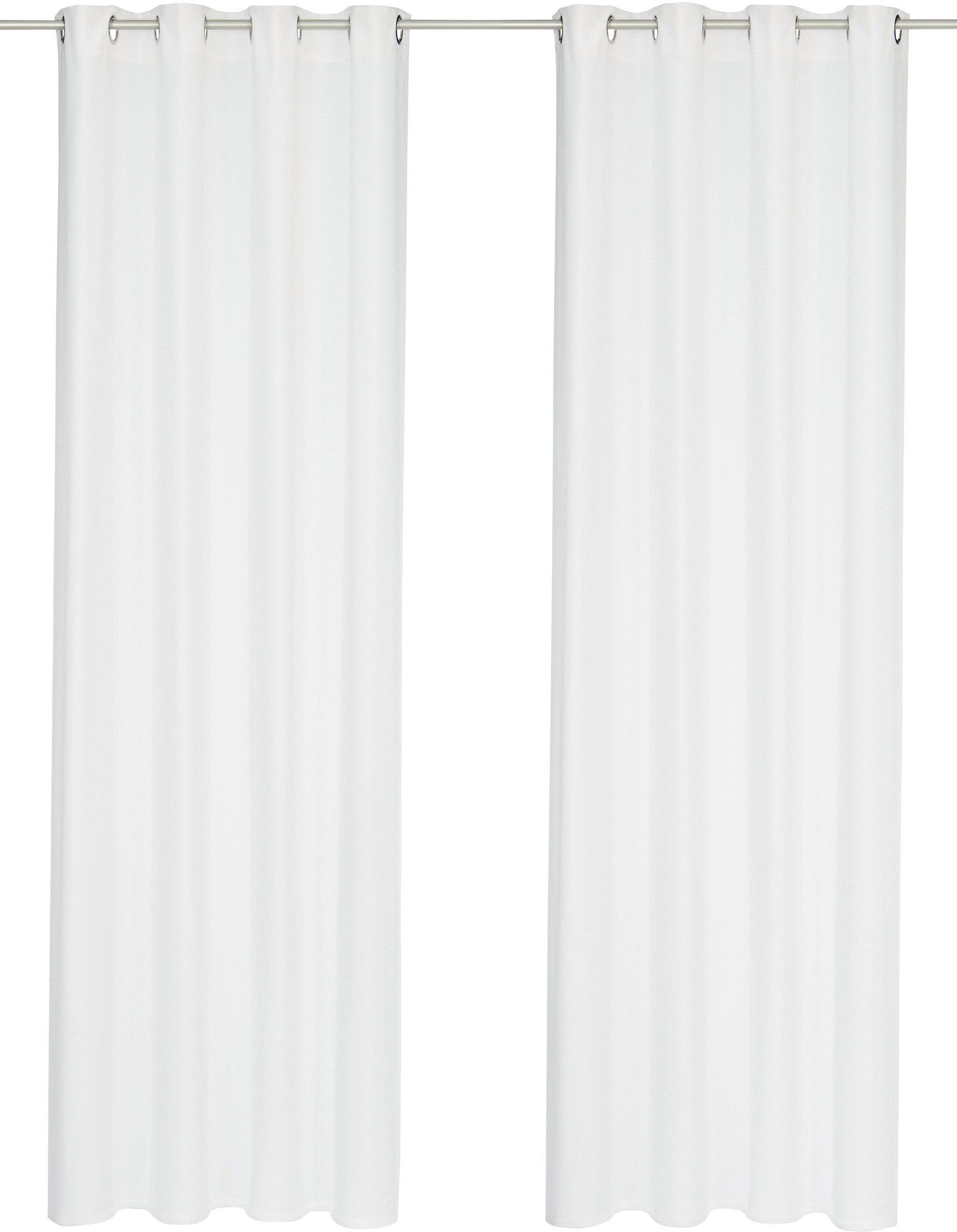 OTTO home Vorhang Raja mit Ösen, 2er Pack, blickdicht, Topseller! (2 St), Ösen, blickdicht, Polyester, einfarbig, Einfache Montage, Pflegeleicht, Ösen, 2 er Pac – Bild 2 von 5