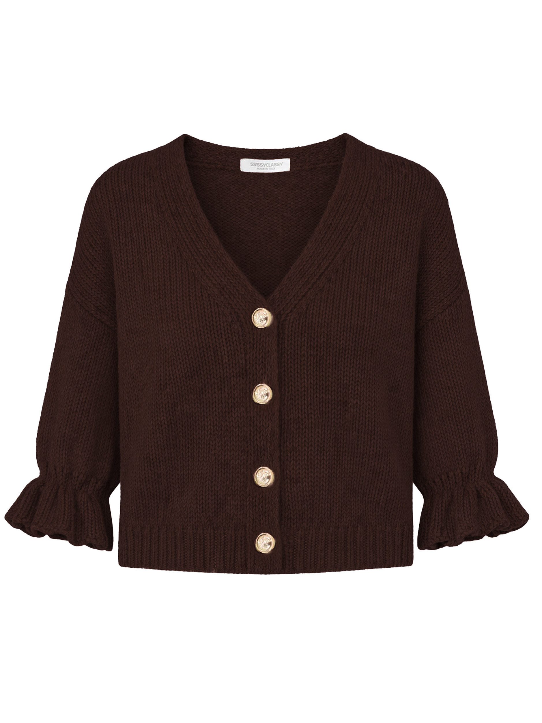 Cardigan Cardigan mit 3/4-Ärmeln für Damen