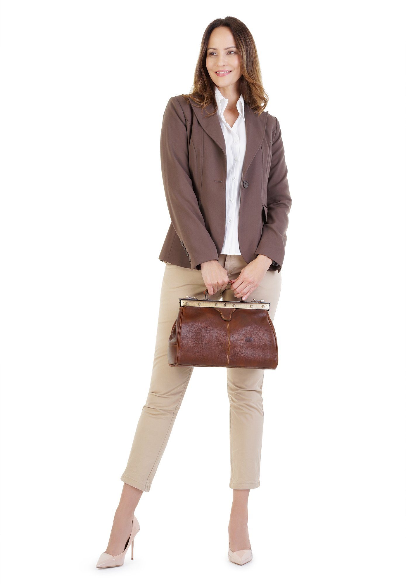 Piké Henkeltasche, echt Leder, Made in Italy günstig online kaufen