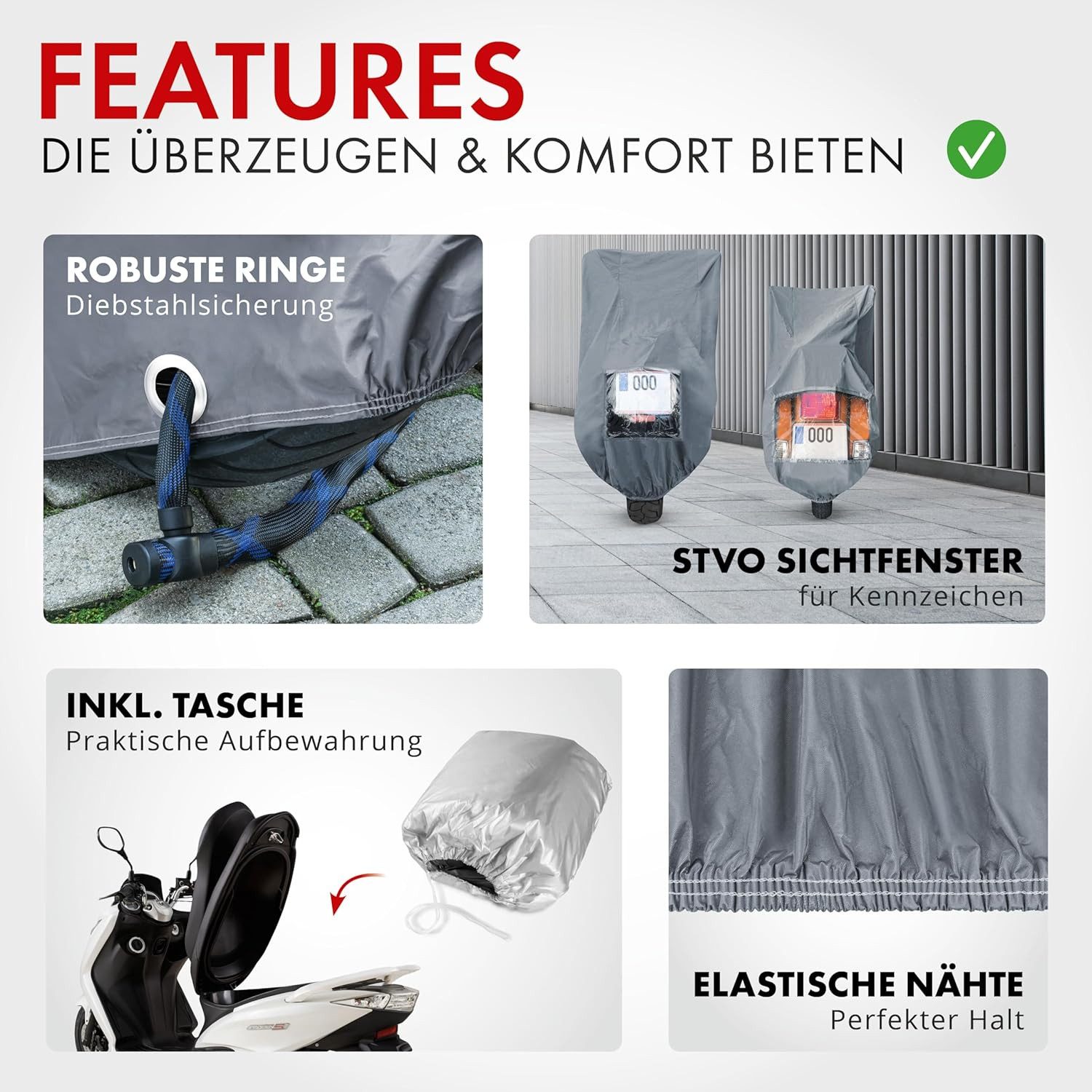 WALSER Autosonnenschutz Motorradgarage Grösse S, (1-St., 1 Stück) – Bild 5 von 5