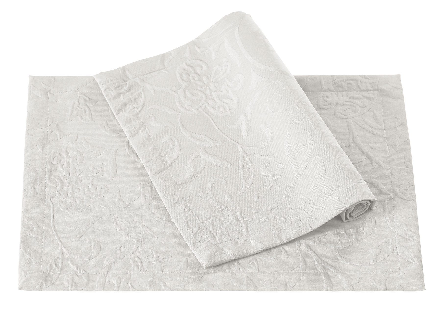 PICHLER Platzset Tischset 6er Set Cordoba Rechteck 035/050 brillantweiß, (Spar-Set, 6-St., 6 Platzdecken), Platzset Tischset Esszimmer Küche