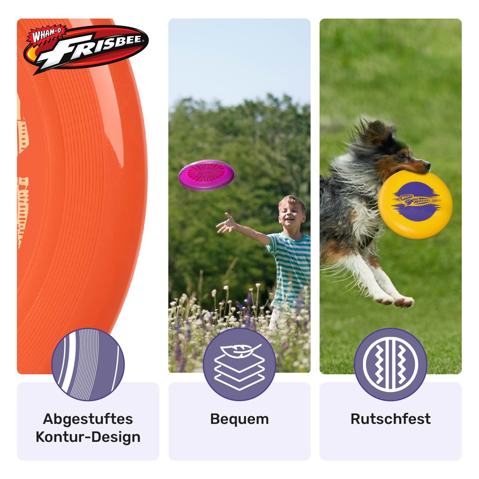 Frisbee Wurfscheibe Cool Flyer, 25 cm, 130g (3-St)