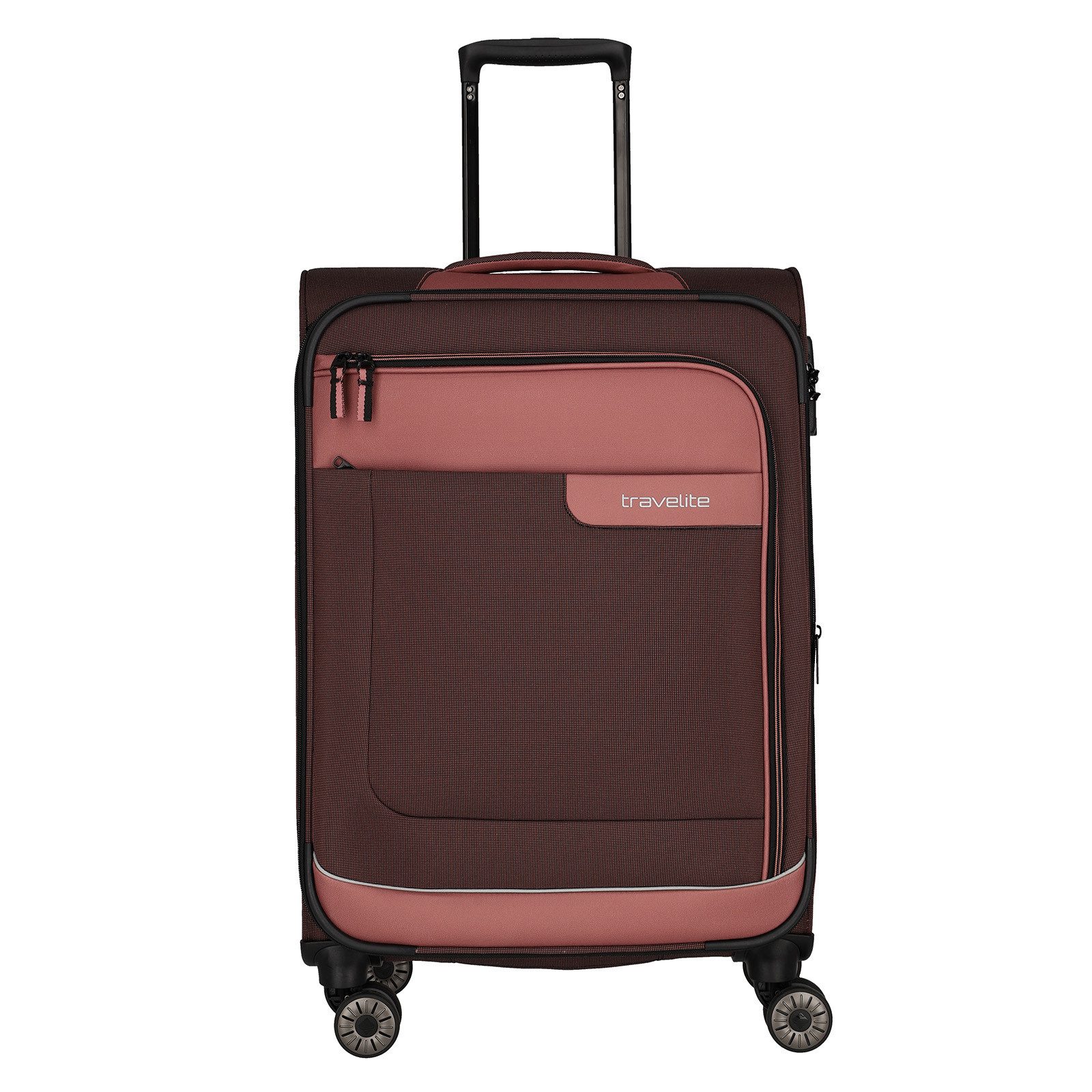 travelite Trolley VIIA 4-Rollen Weichgepäck Trolley M 4-Rad Koffer 67 cm 2,9 kg, 4 Rollen, TSA Schloss, Doppelrollen