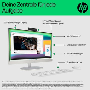 HP 24-cr0211ng All-in-One PC (23,8 Zoll, Intel N 100, UHD Graphics, 8 GB RAM, 512 GB SSD, Luftkühlung)