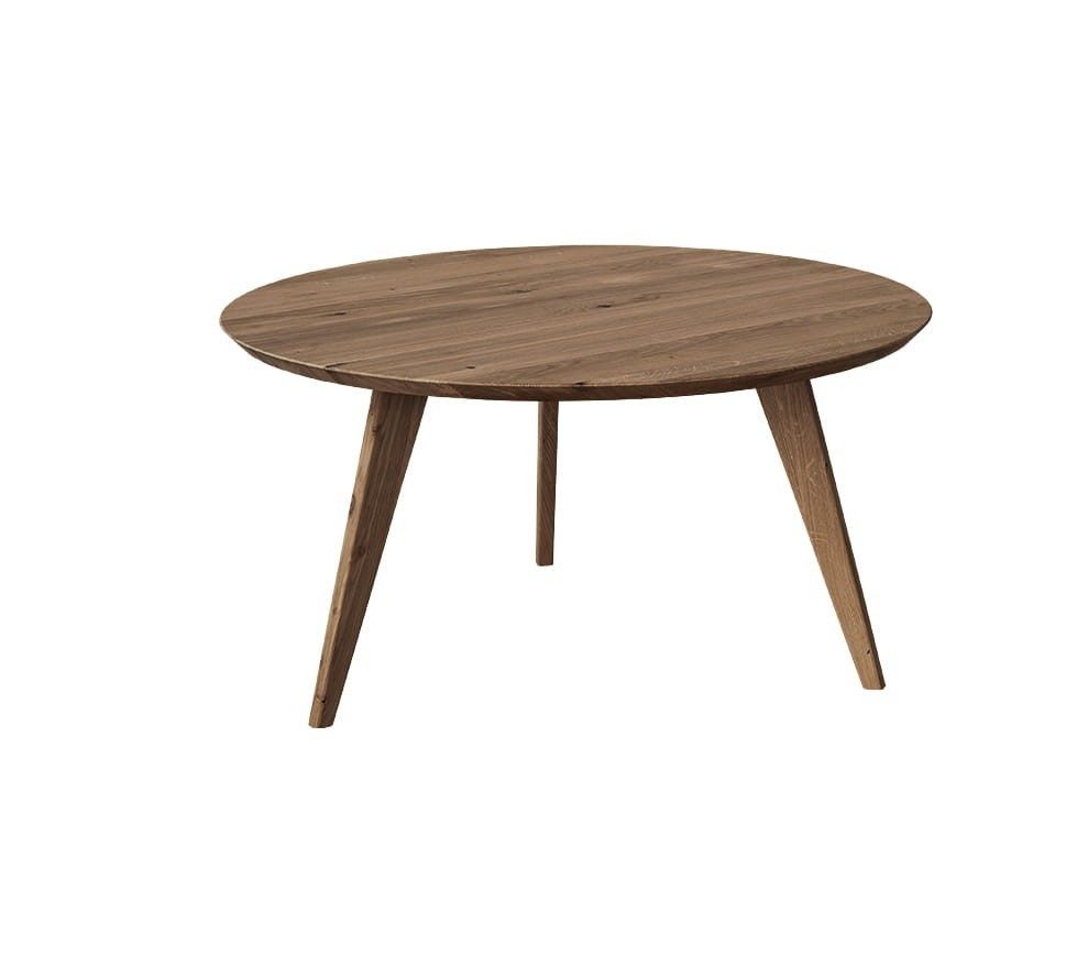 Katmandu Couchtisch Orbetello Ø90 cm in Tabacco Massivholz Eiche geölt (1-St., 1 Stück), Massivholz hochwertig verarbeitet