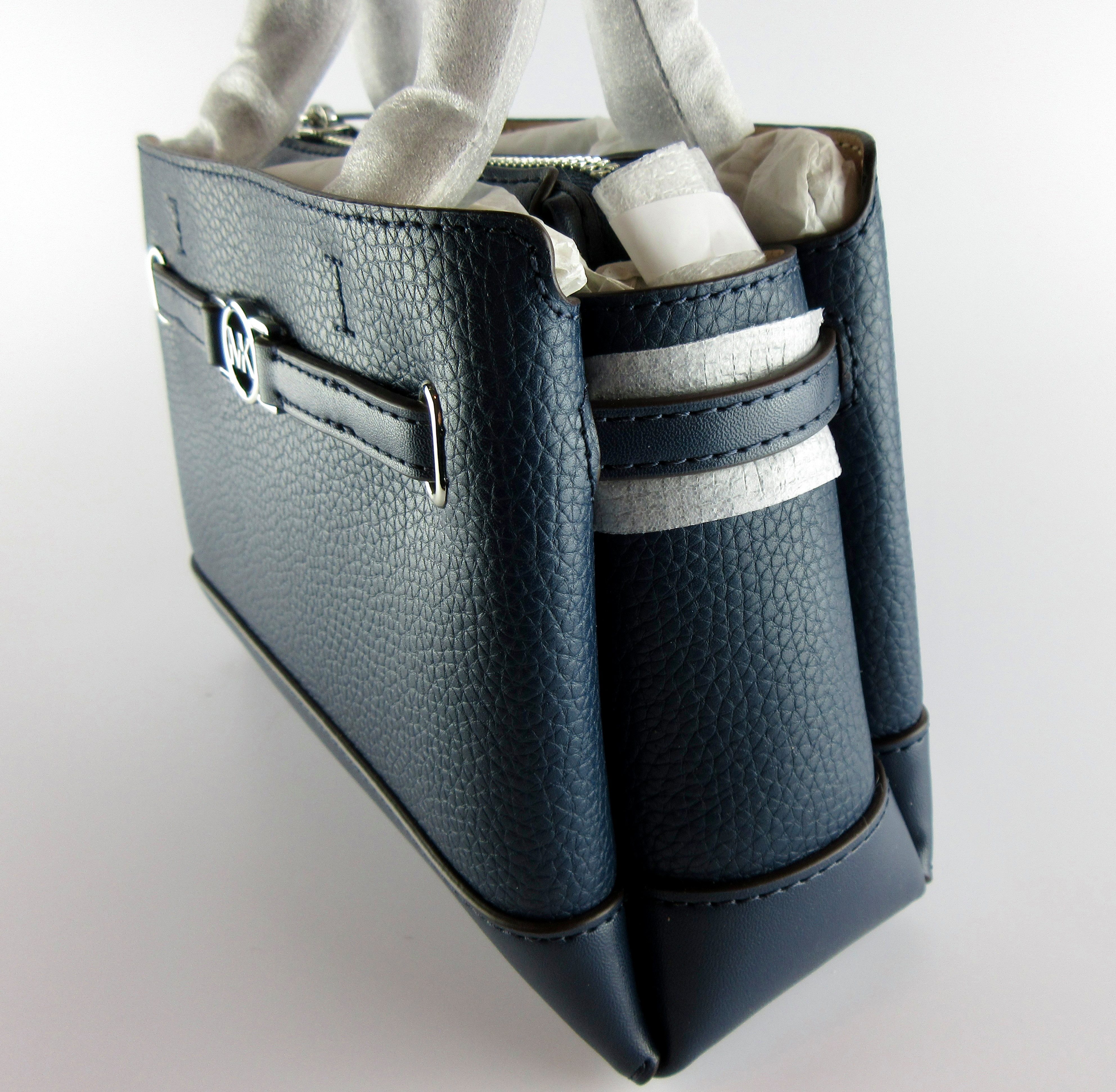 MICHAEL KORS Handtasche Michael Kors Tasche Schultetasche Reed XS mini Satchel Dunkelblau