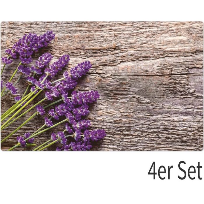 Platzset Platzset Lavendel Blüten Vintage 4 Stk. 43 5 cm matches21 HOME & HOBBY (4-St)