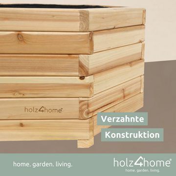 holz4home Pflanzkübel Outdoor XL I 6-Eckig aus Tannenholz I Blumentopf Terrasse aus Holz