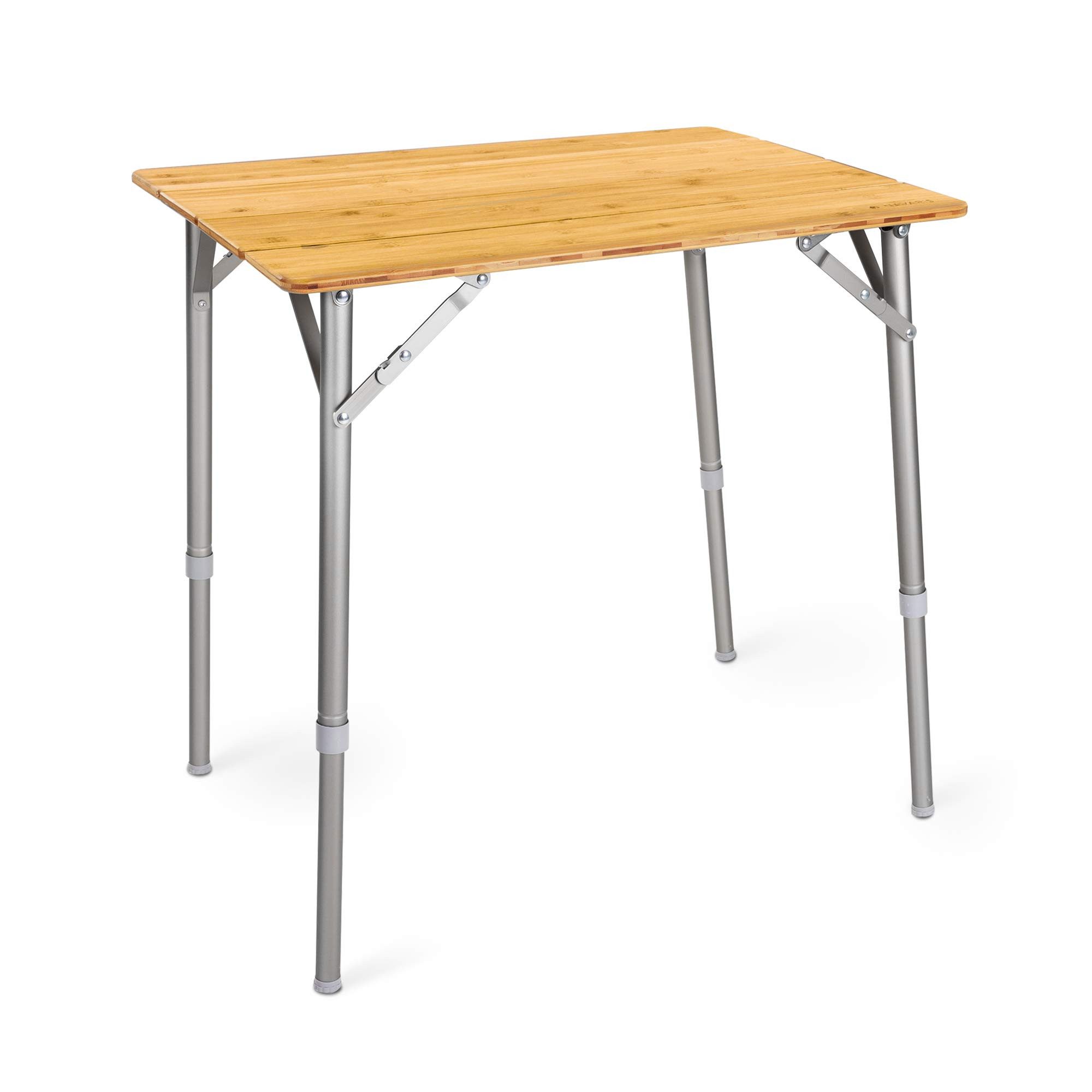 Navaris Campingtisch Navaris Campingtisch faltbar höhenverstellbar aus Bambus