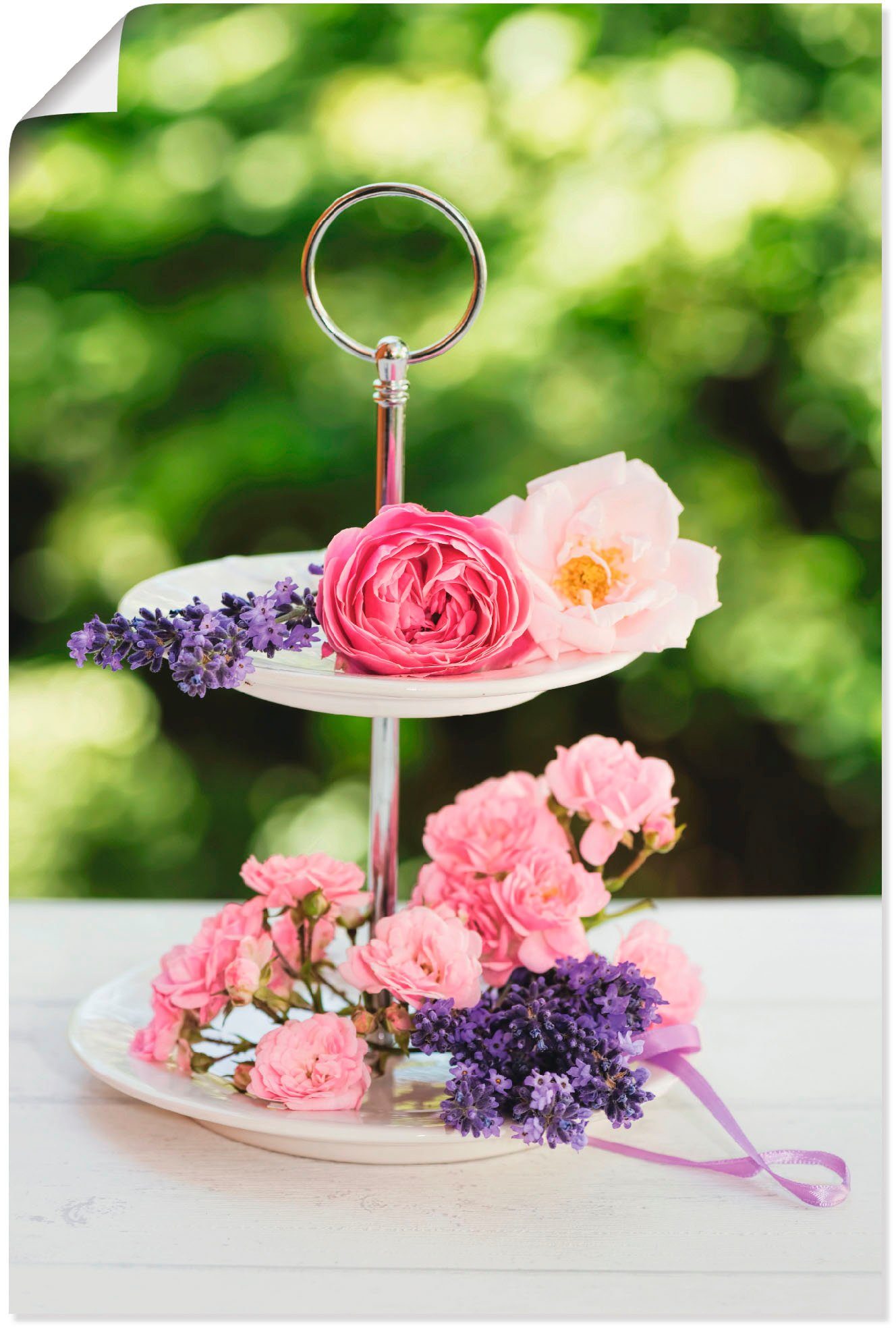 Artland Wandbild Etagiere Mit Rosen Und Lavendel Blumen 1 Stuck In Vielen Grossen Produktarten Alubild Outdoorbild Fur Den Aussenbereich Leinwandbild Poster Wandaufkleber Wandtattoo Auch Fur Badezimmer Geeignet Online Kaufen Otto