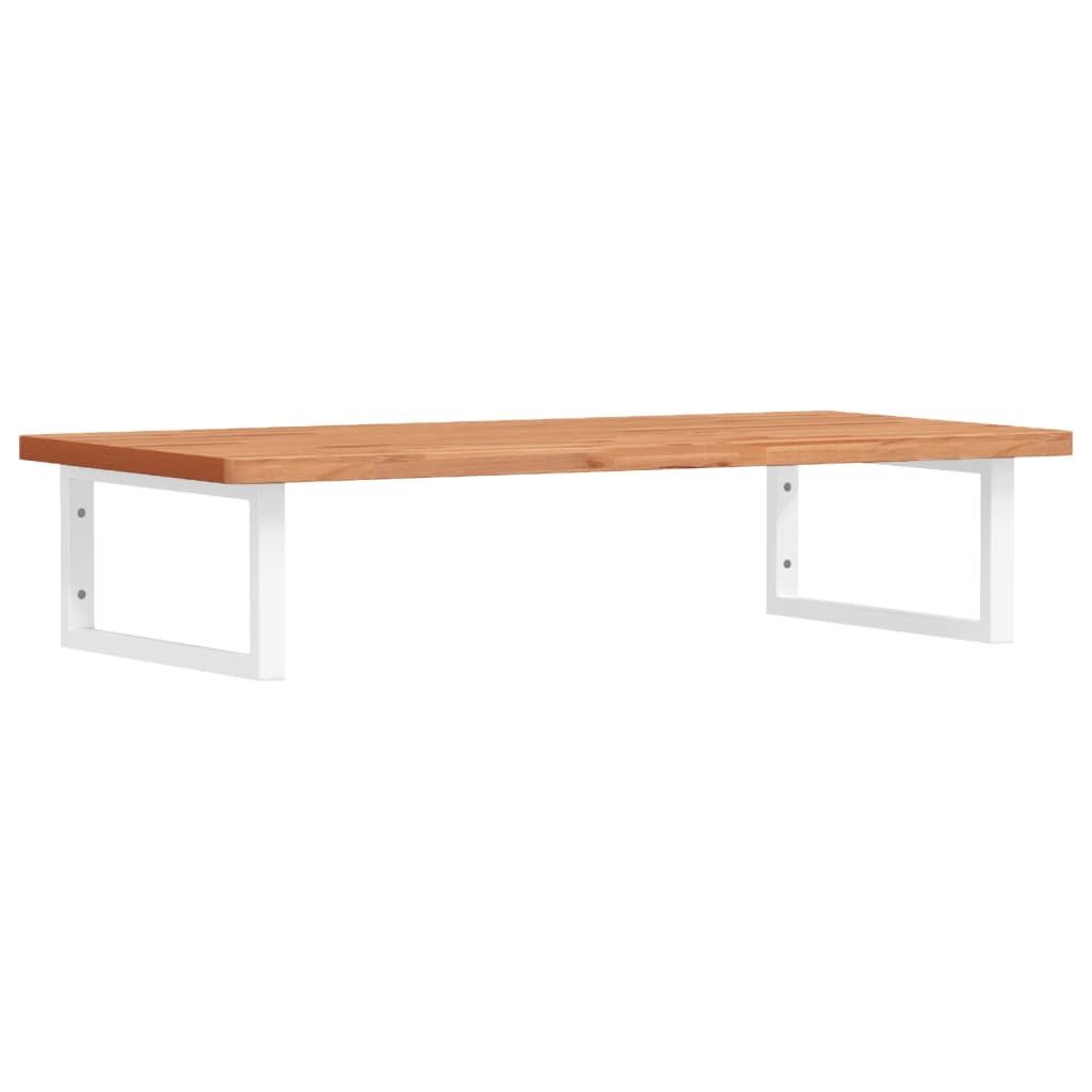 vidaXL Badezimmerspiegelschrank Waschbeckenregal Wandmontage Stahl und Massivholz Buche (1-St)