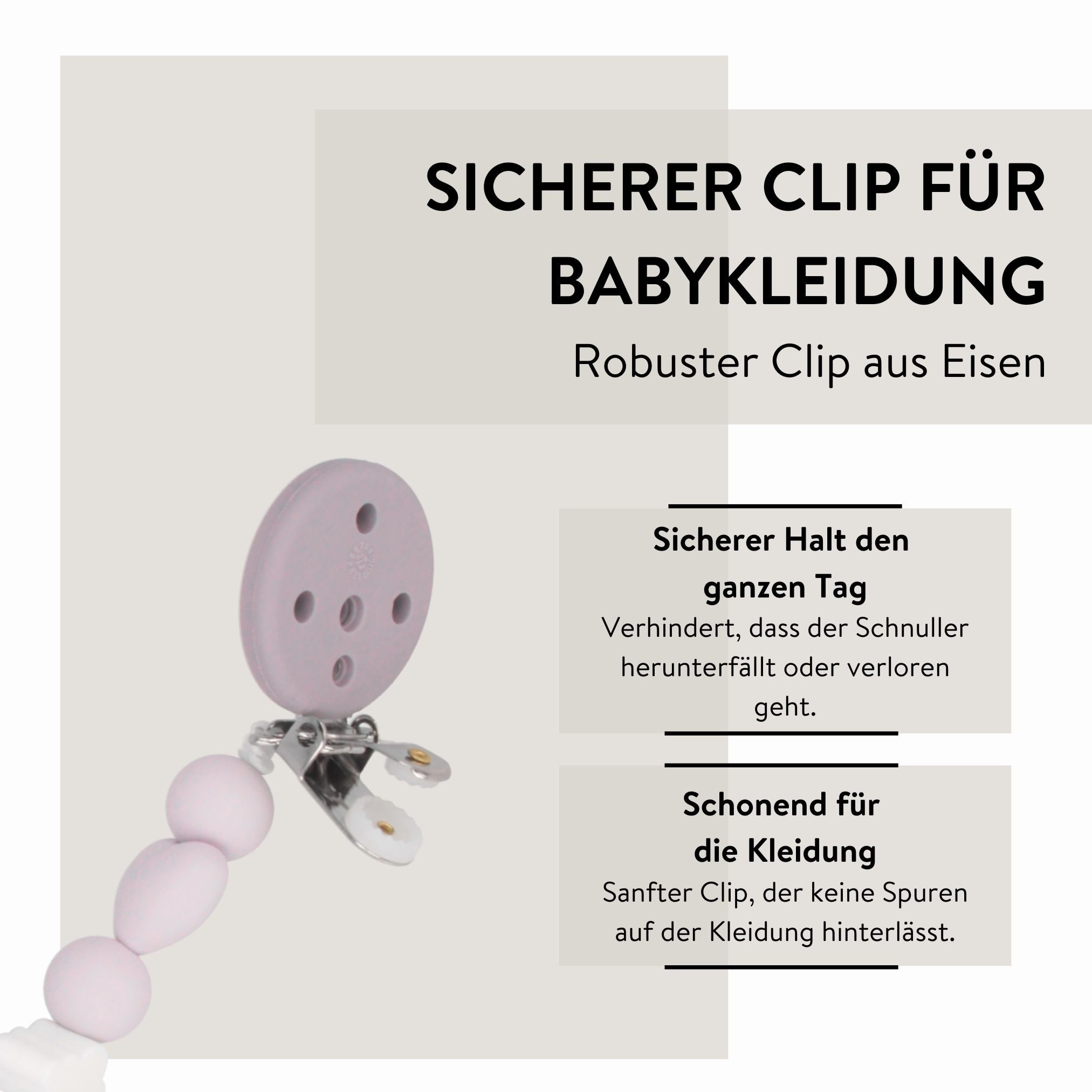 PARSA Beauty Schnuller PARSA Beauty BABY Schnullerkette rosa Silikonkugeln Baby Zubehör