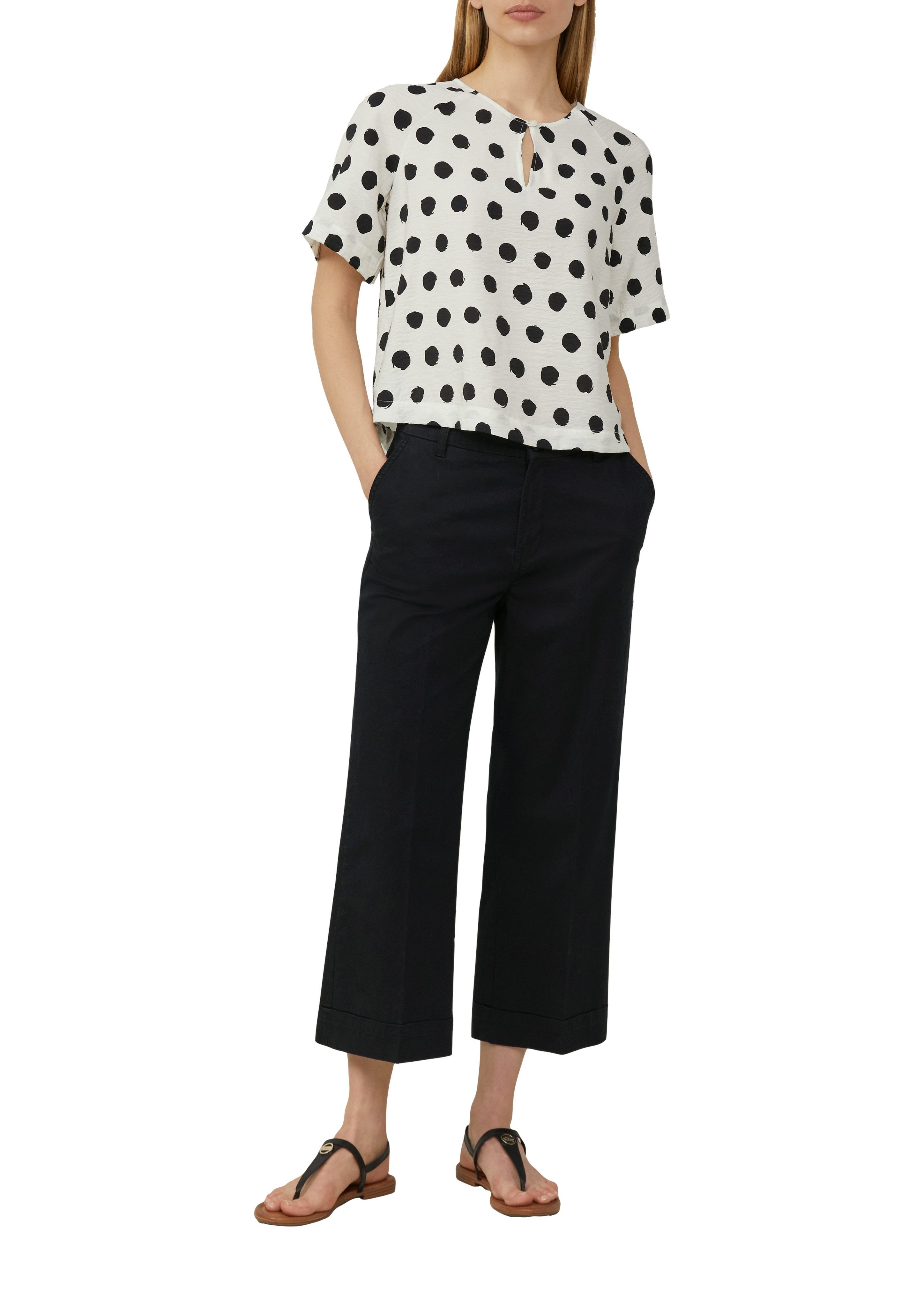 s.Oliver Kurzarmbluse mit All-Over Print günstig online kaufen