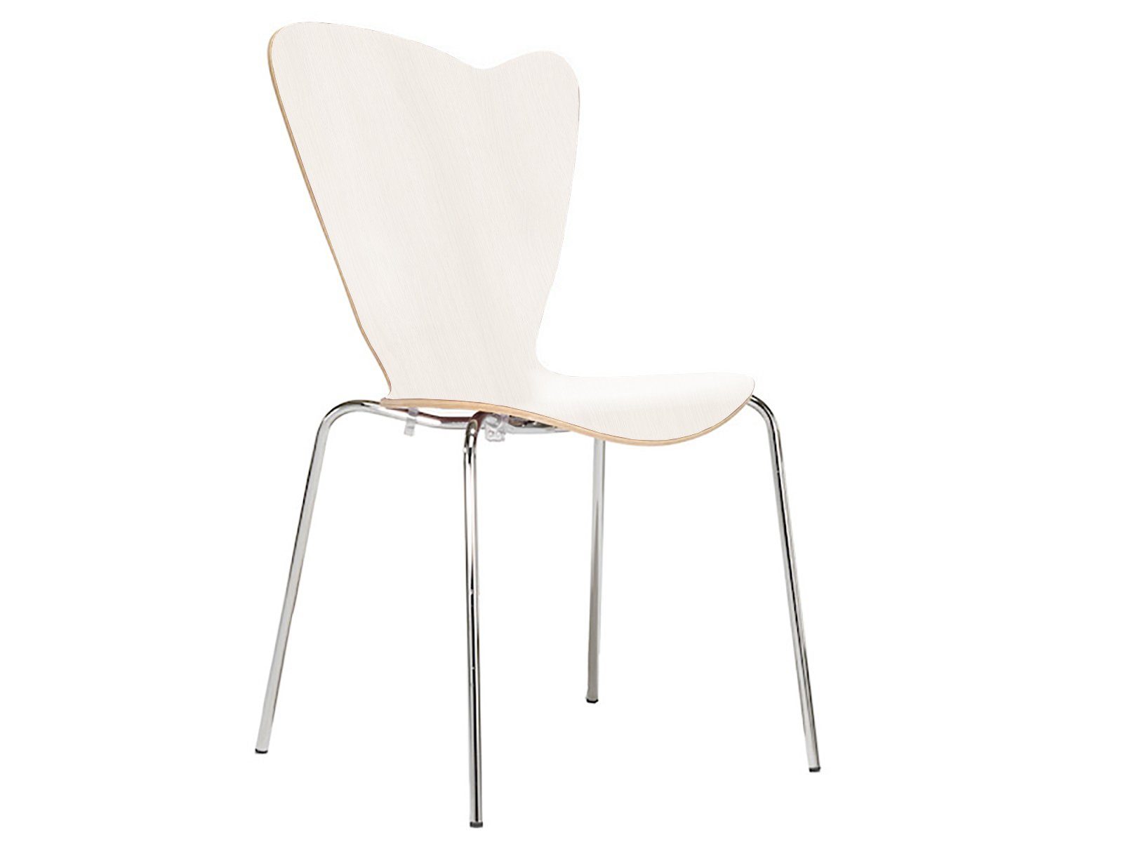 Mauser Sitzkultur Stapelstuhl, Weiß Bistro-stuhl Wartezimmerstuhl, Schalenstuhl ergonomisch-er Gastro