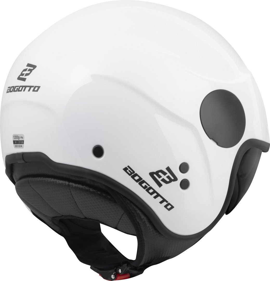 Bogotto Motorradhelm H595 SPN Jethelm, Herausnehmbares Innenfutter,integriertes Sonnenvisier