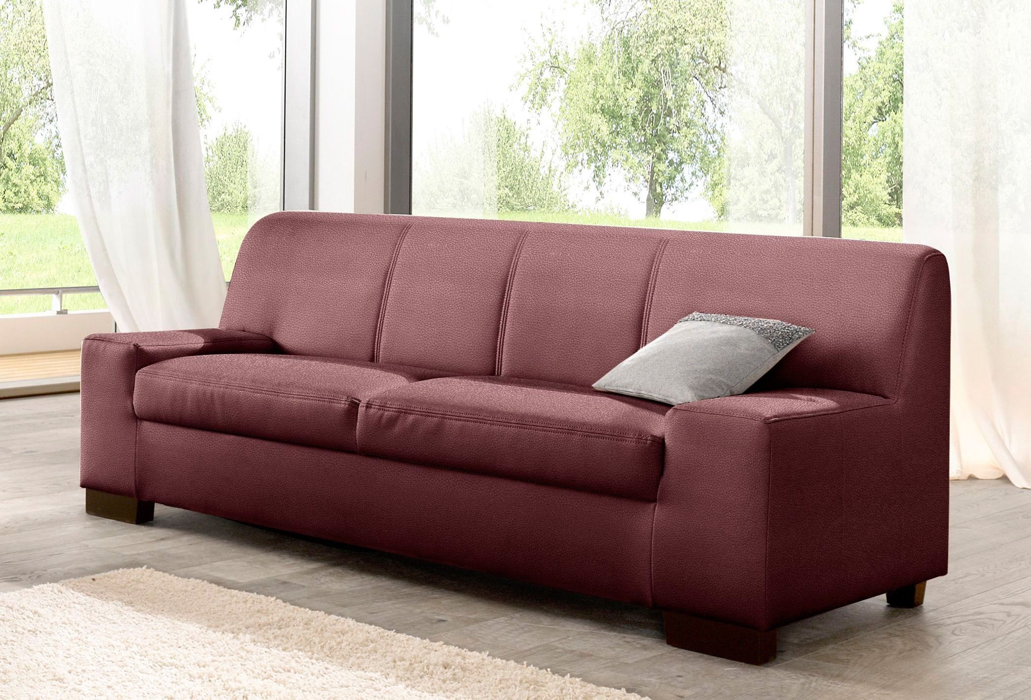 DOMO collection 3-Sitzer Norma Top, elegant und modern, flache Armlehnen, komfortabel