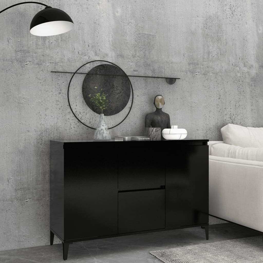 furnicato Sideboard Schwarz 104x35x70 cm Holzwerkstoff günstig online kaufen