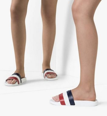 MONCLER MONCLER Jeanne Striped Rubber Logo Stamped Slides Sandalen Sandals Sch Sandale