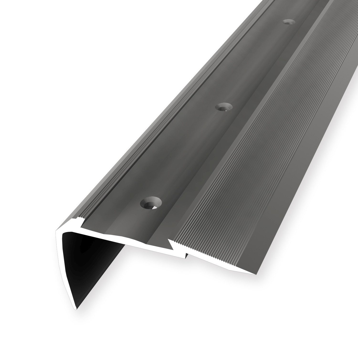 Küberit Treppenkantenprofil 34 x 60 x 2500 mm Winkelprofil Edelstahl Gebohrt Aluminium